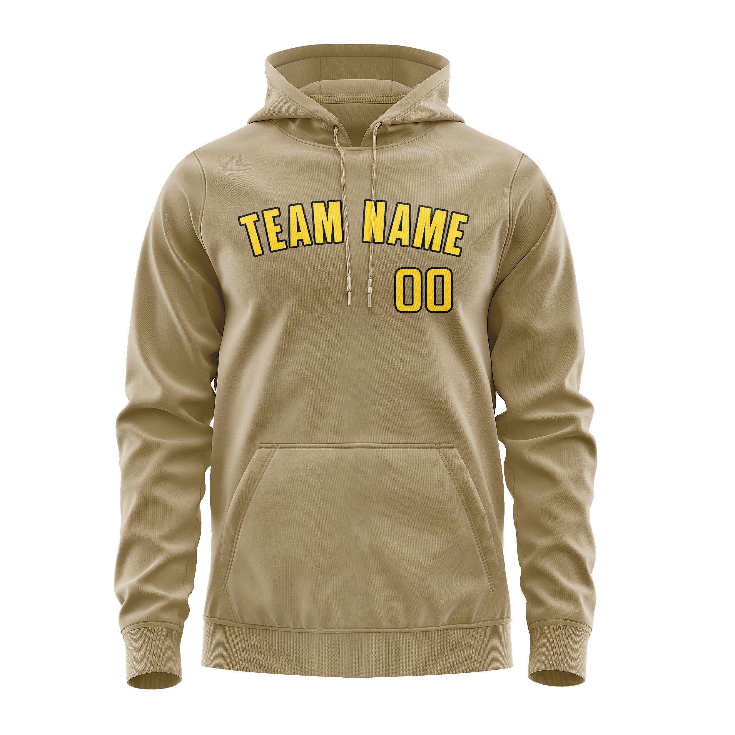 Custom Light Khaki Gold Hoodie