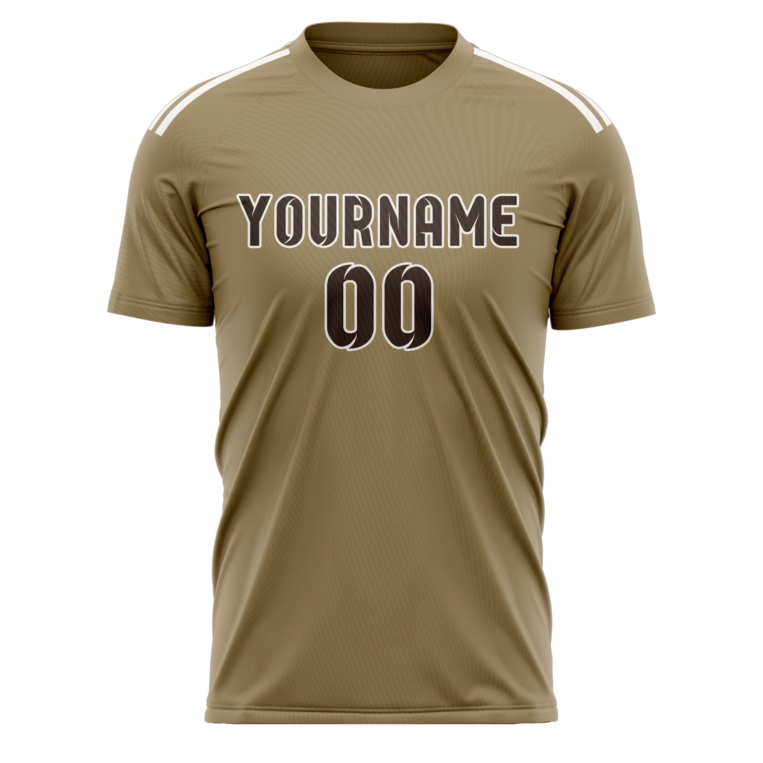 Custom Light Khaki Brown Soccer Jersey