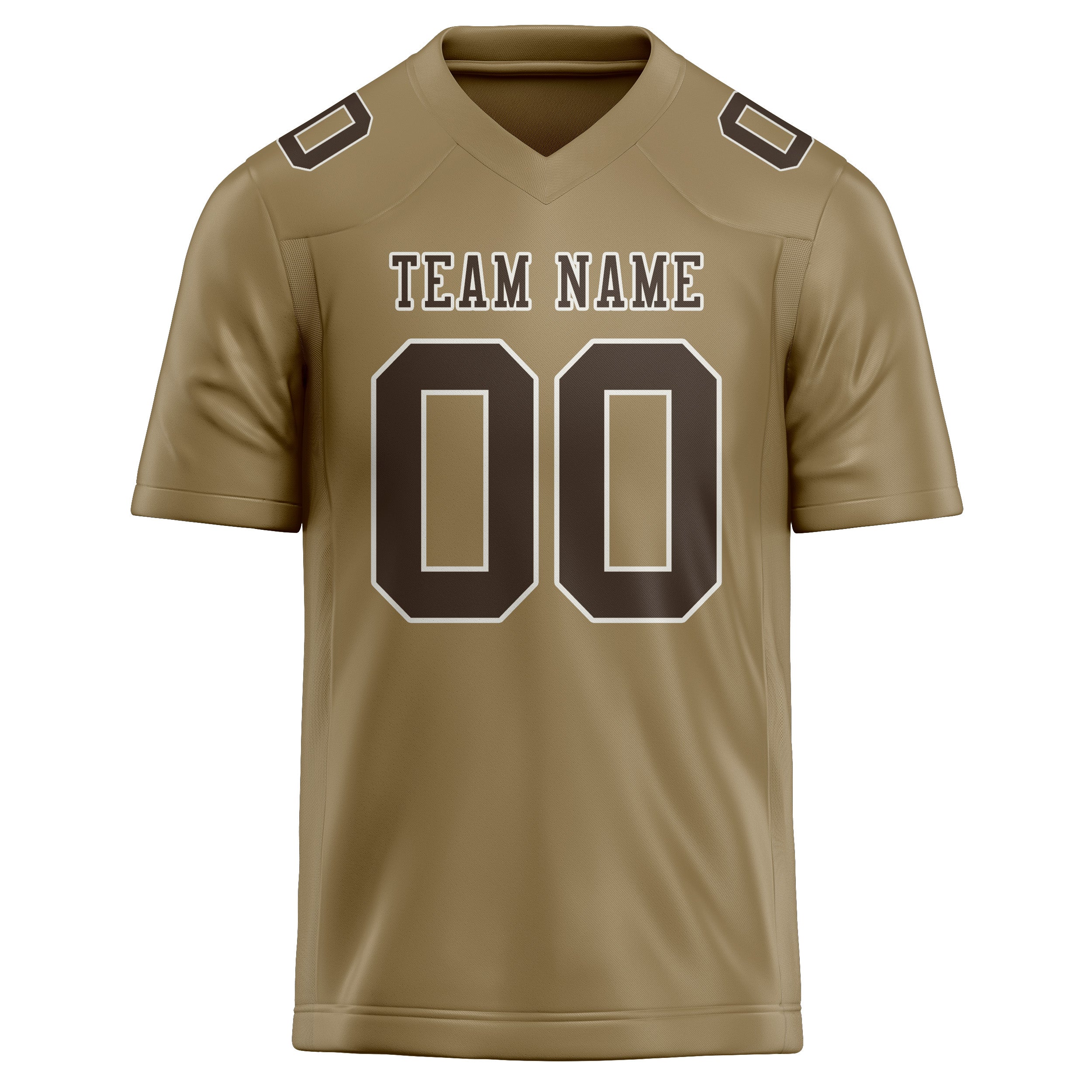 Custom Light Khaki Brown Football Jersey