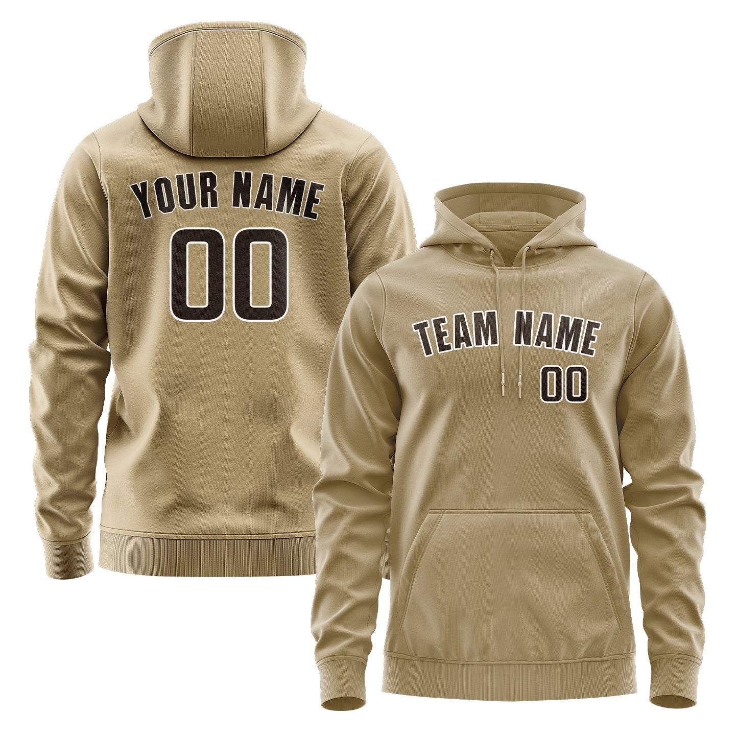 Custom Light Khaki Brown Hoodie