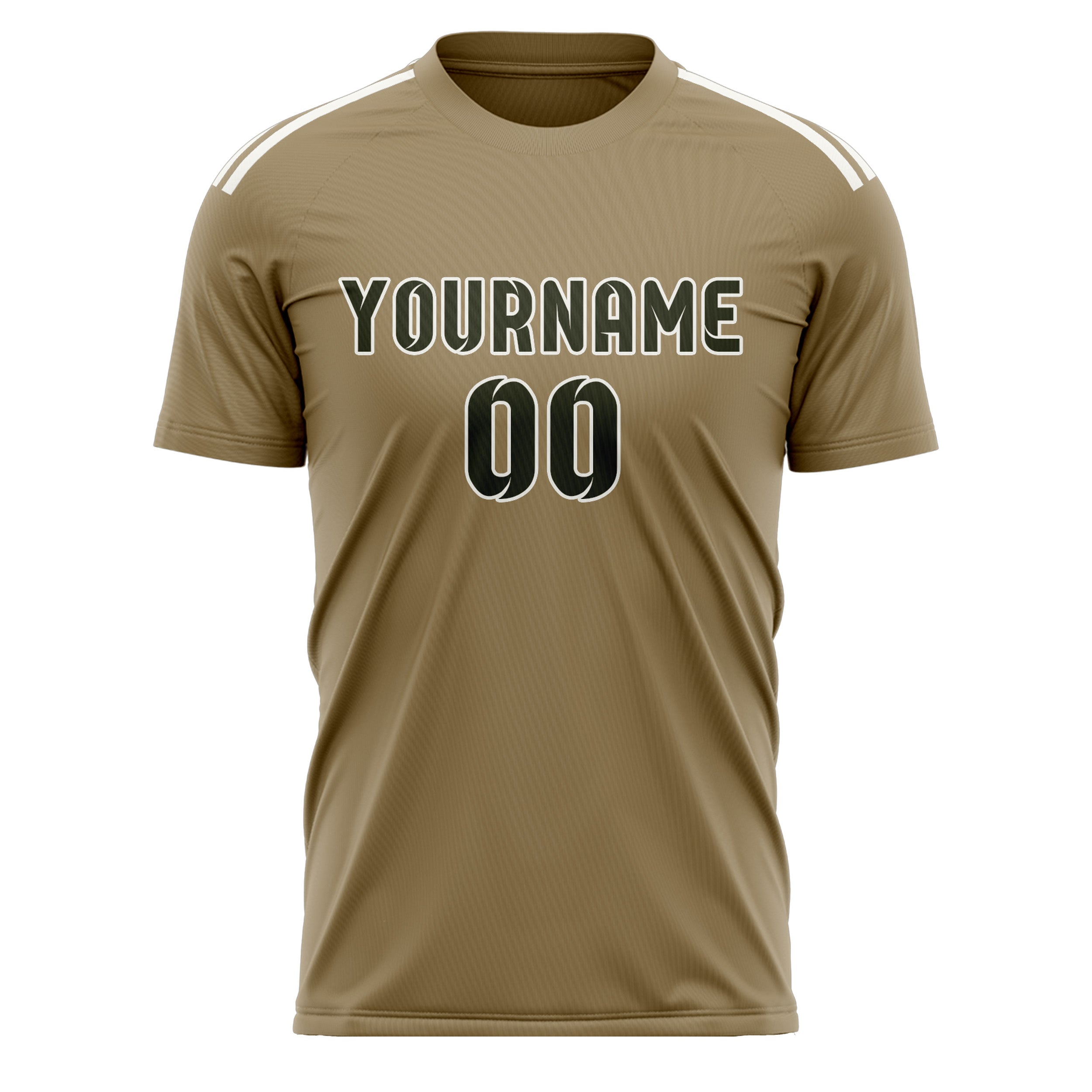 Custom Light Khaki Olive Soccer Jersey