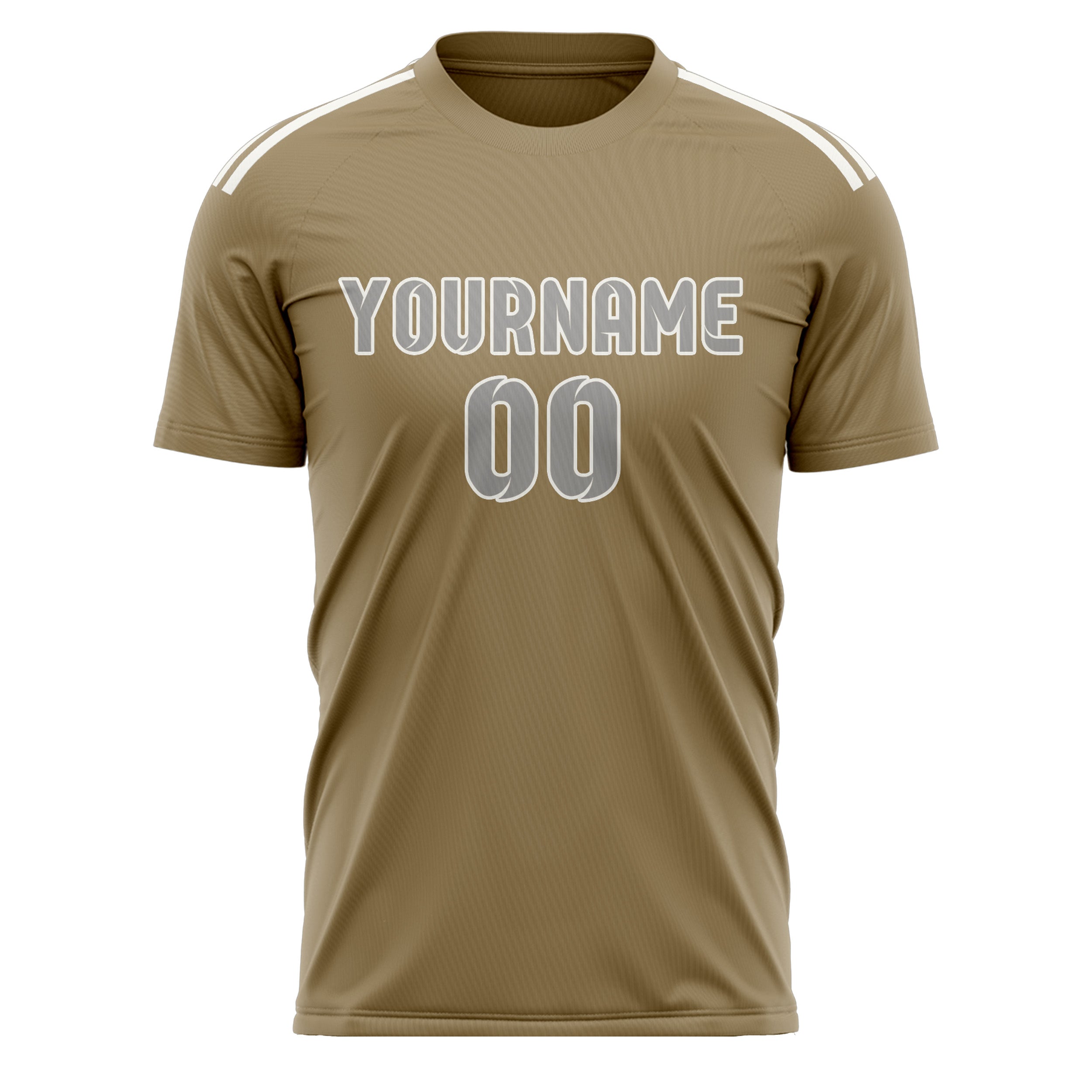 Custom Light Khaki Gray Soccer Jersey