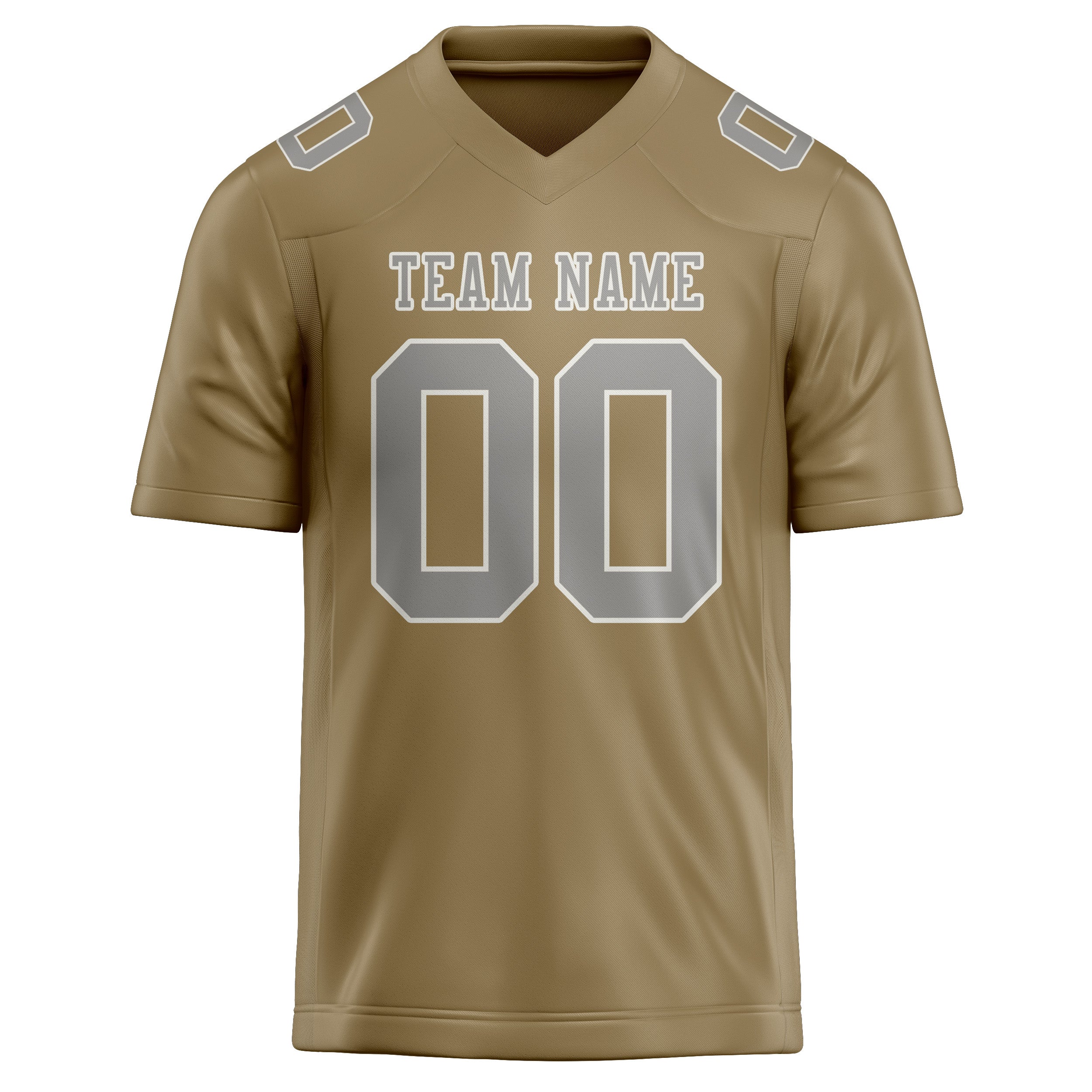 Custom Light Khaki Gray Football Jersey