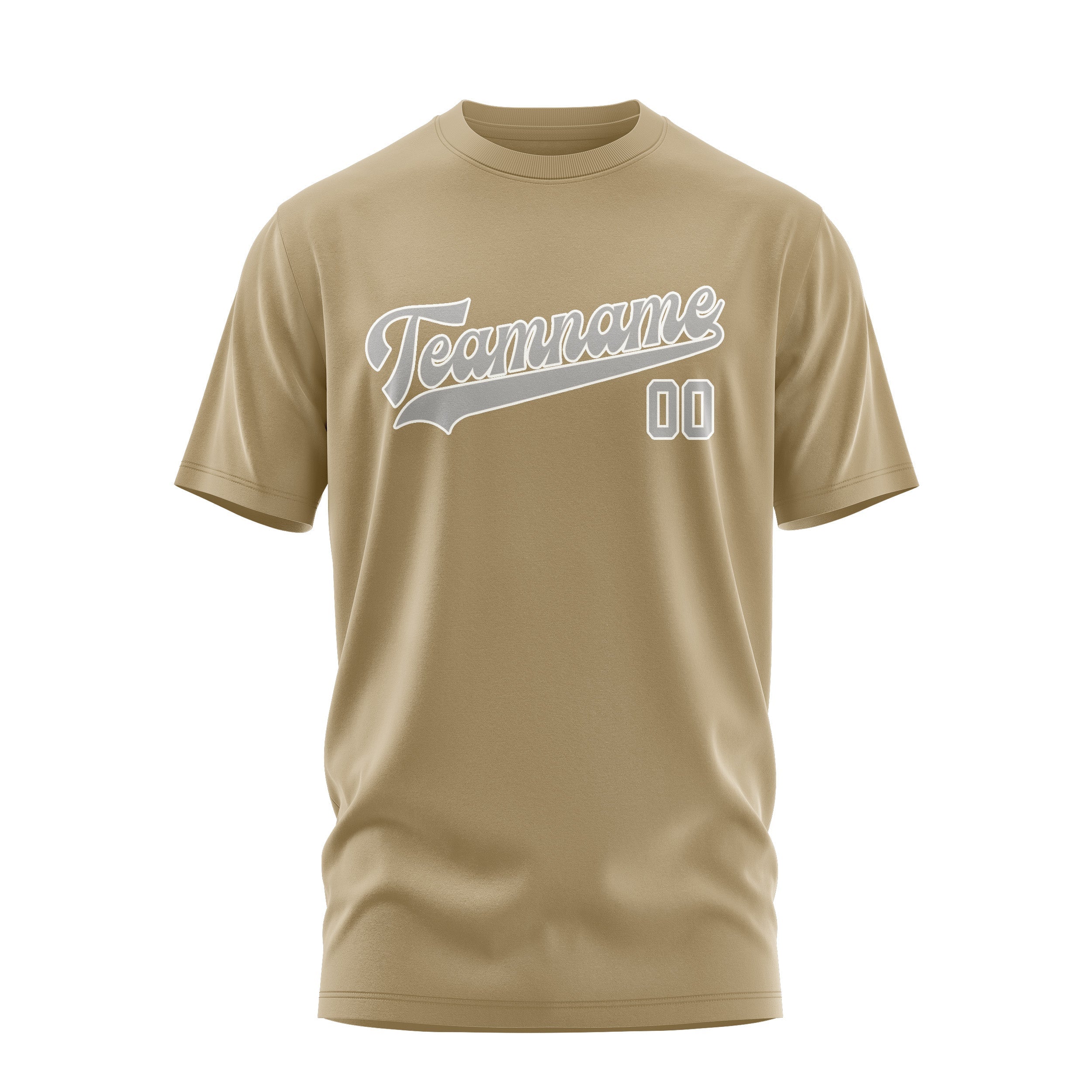 Custom Light Khaki Gray T-Shirt