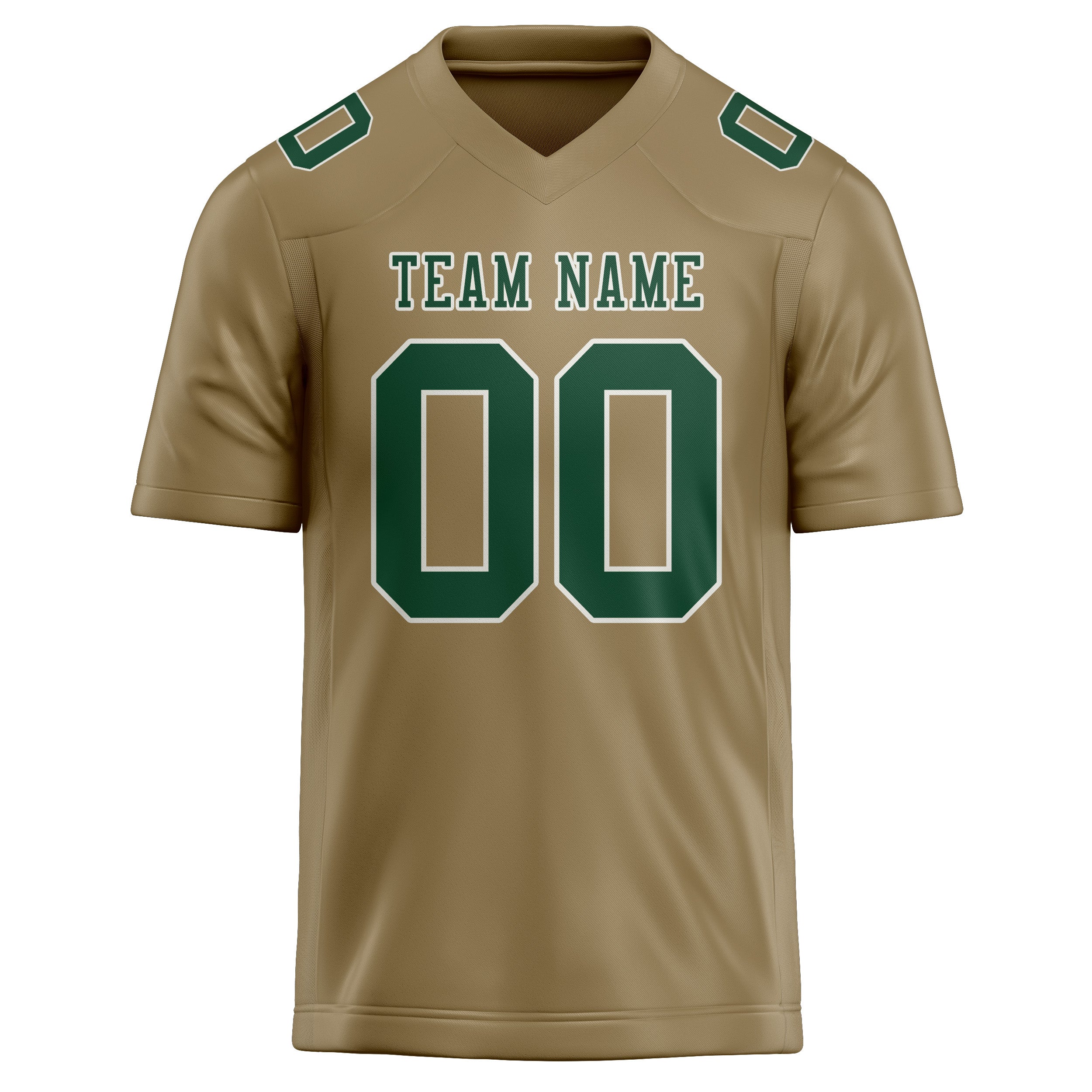 Custom Light Khaki Green Football Jersey