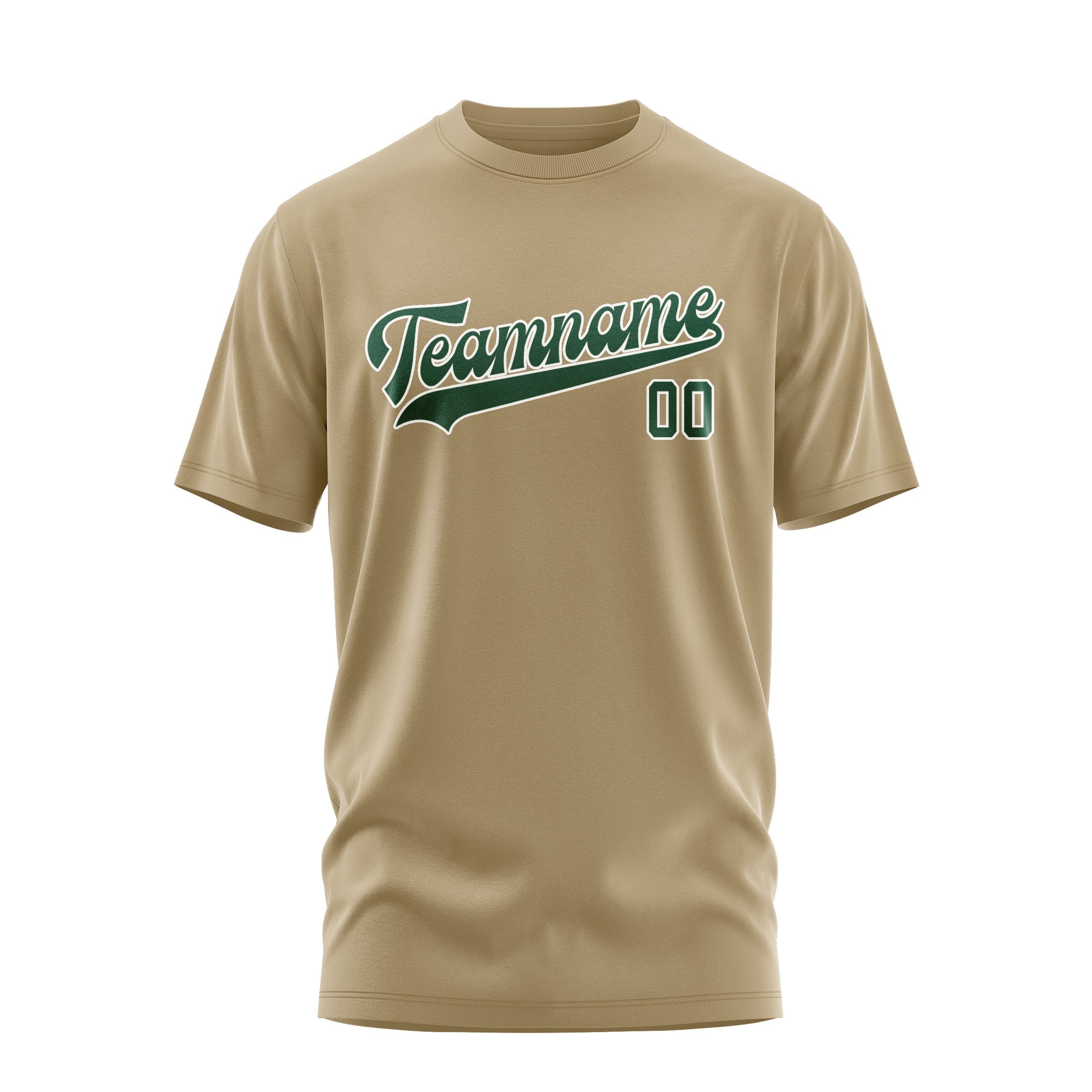 Custom Light Khaki Green T-Shirt