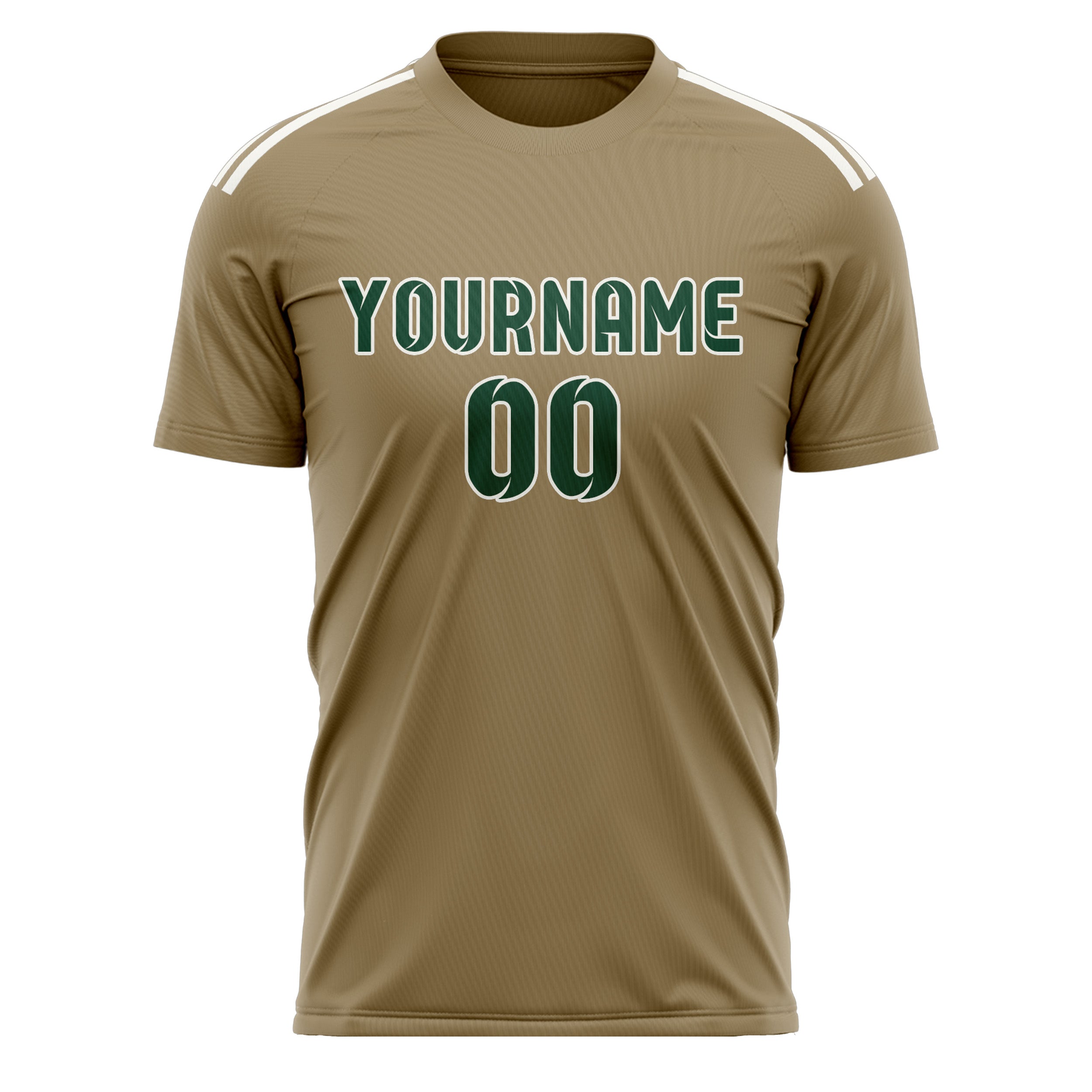 Custom Light Khaki Green Soccer Jersey