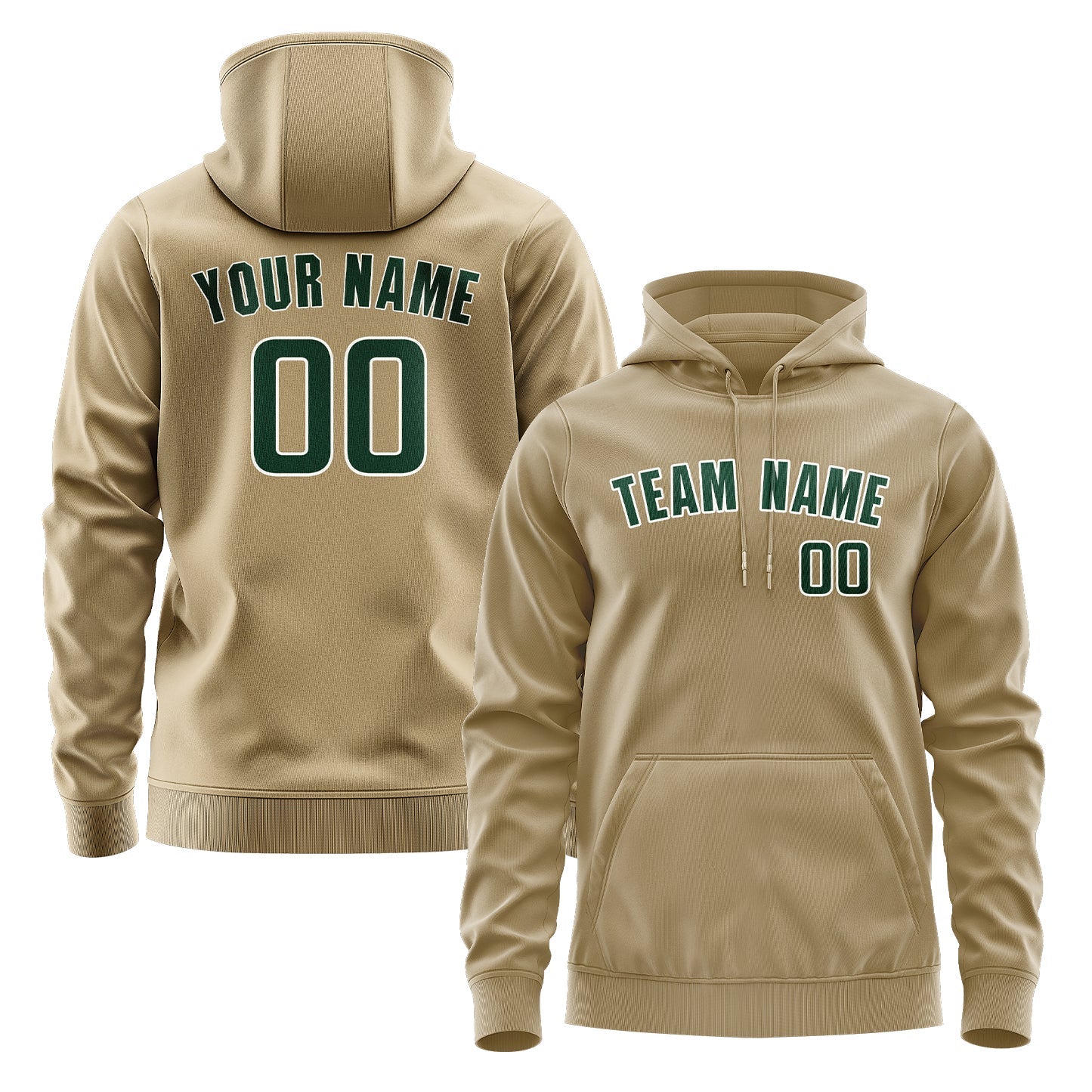 Custom Light Khaki Green Hoodie