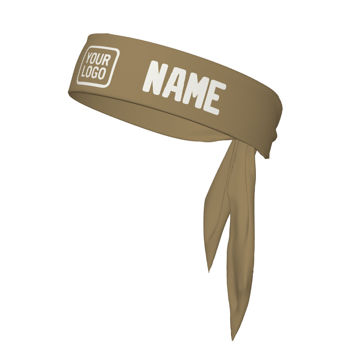 Custom Light Khaki White Headband