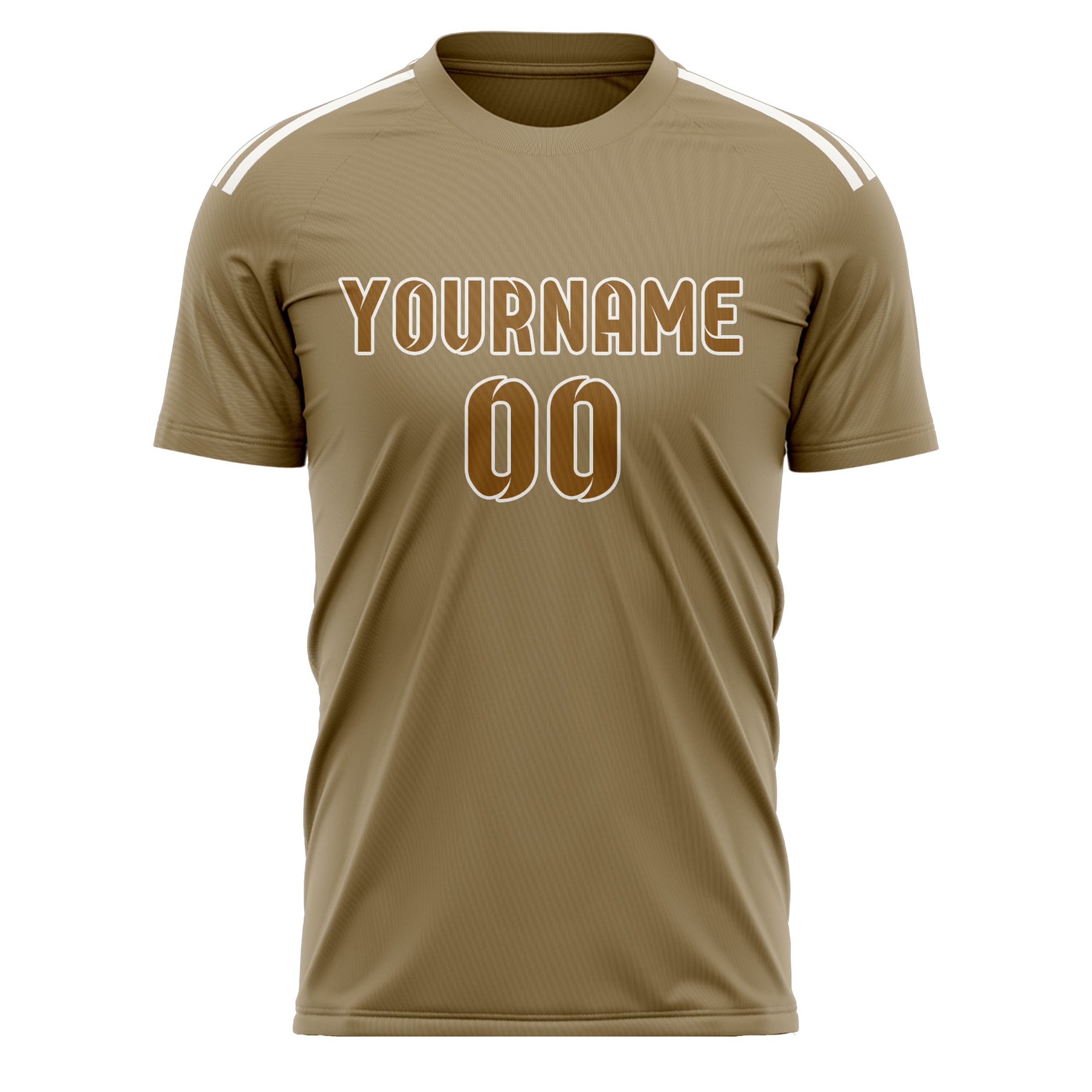 Custom Light Khaki Khaki Soccer Jersey