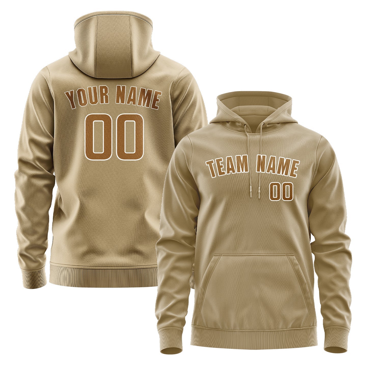 Custom Light Khaki Khaki Hoodie