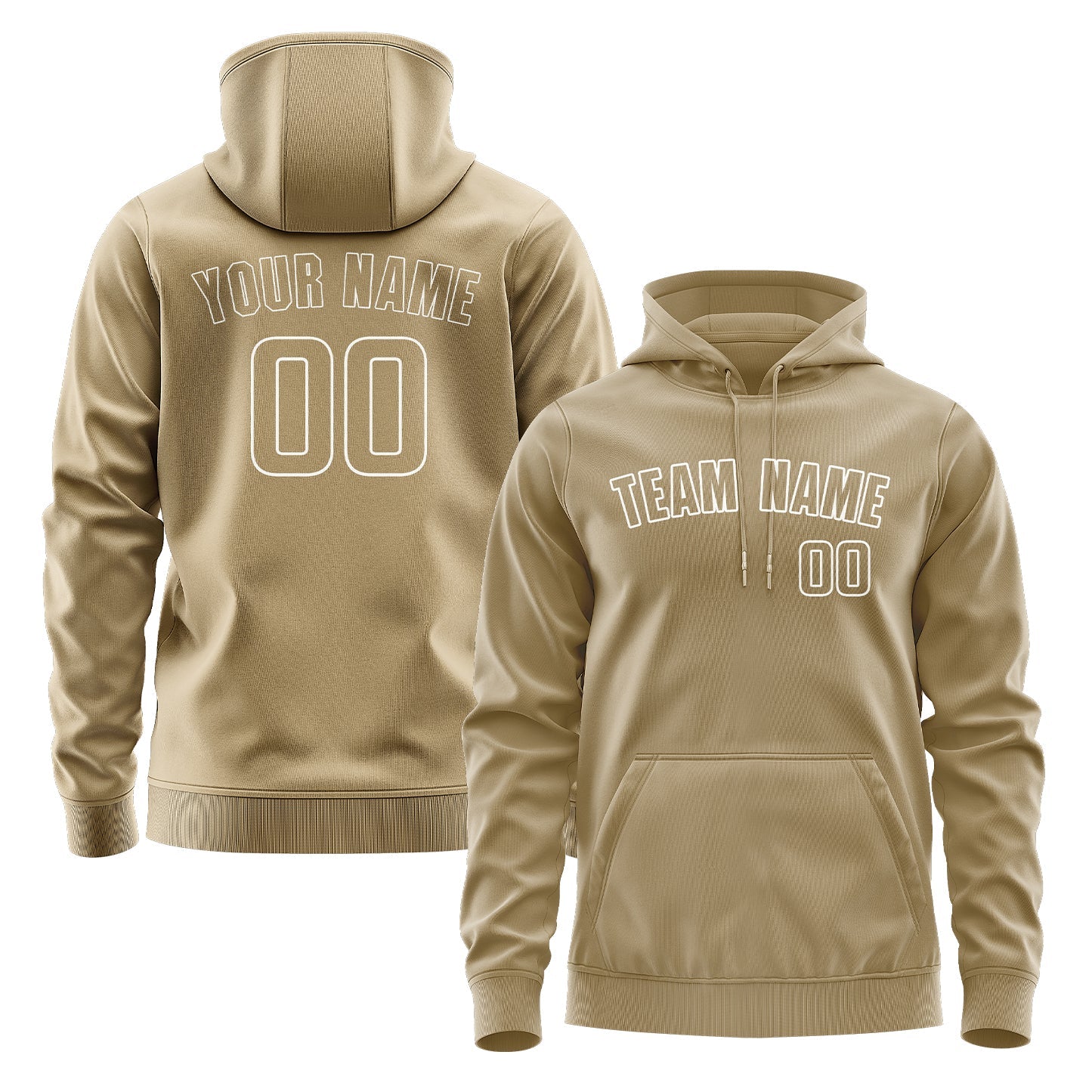 Custom Light Khaki Light Khaki Hoodie