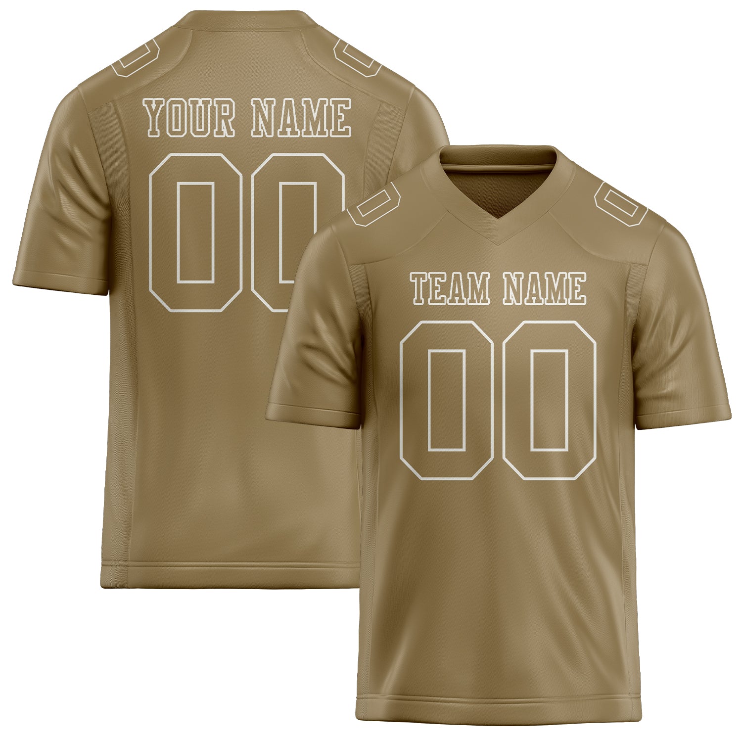 Custom Light Khaki Light Khaki Football Jersey