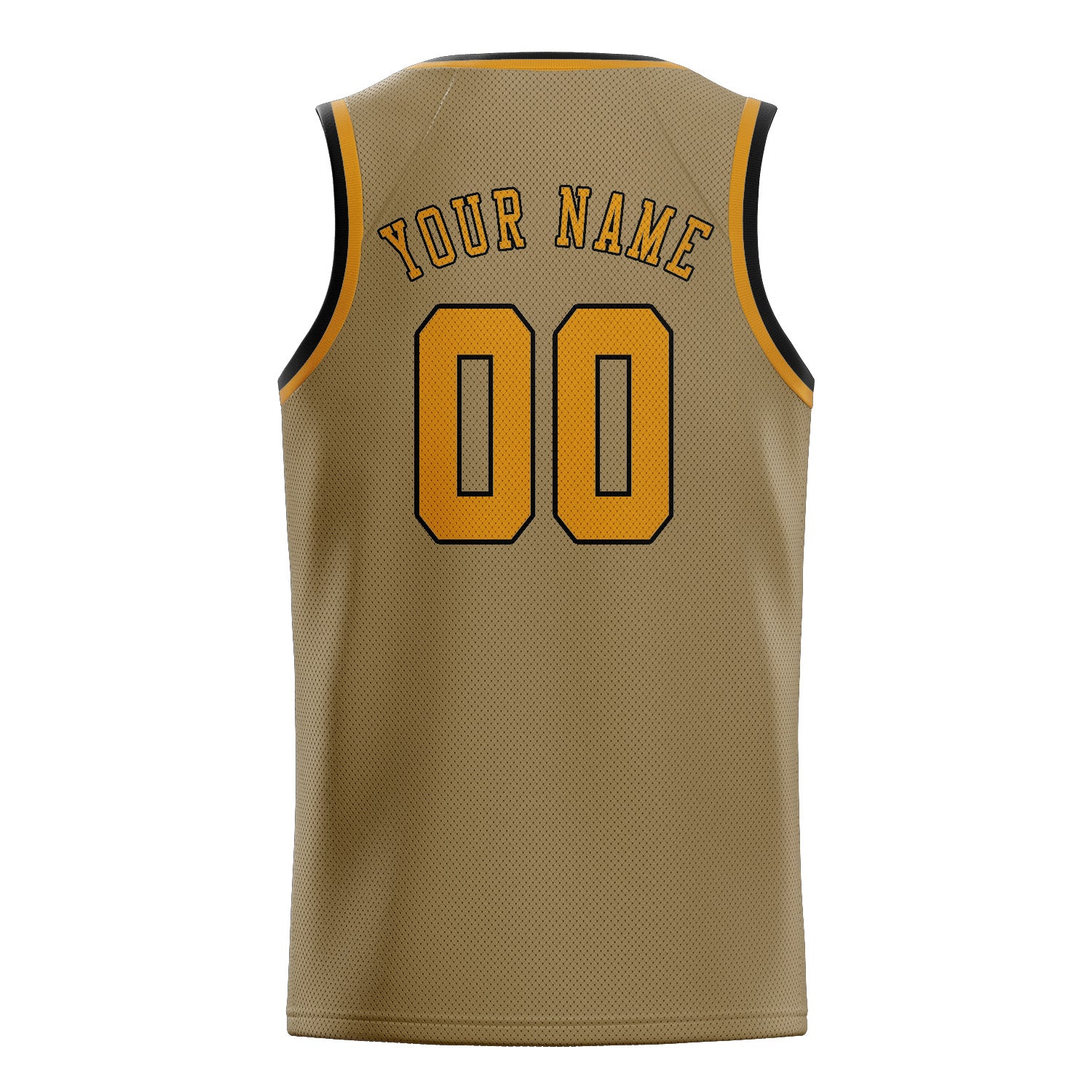 Custom Light Khaki Yellow Basketball Jersey