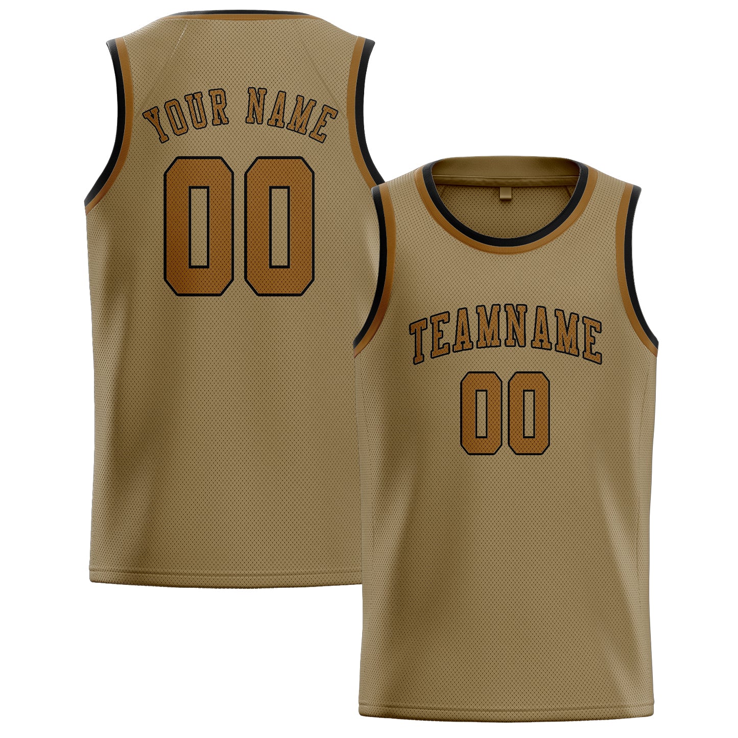 Custom Light Khaki Khaki Basketball Jersey