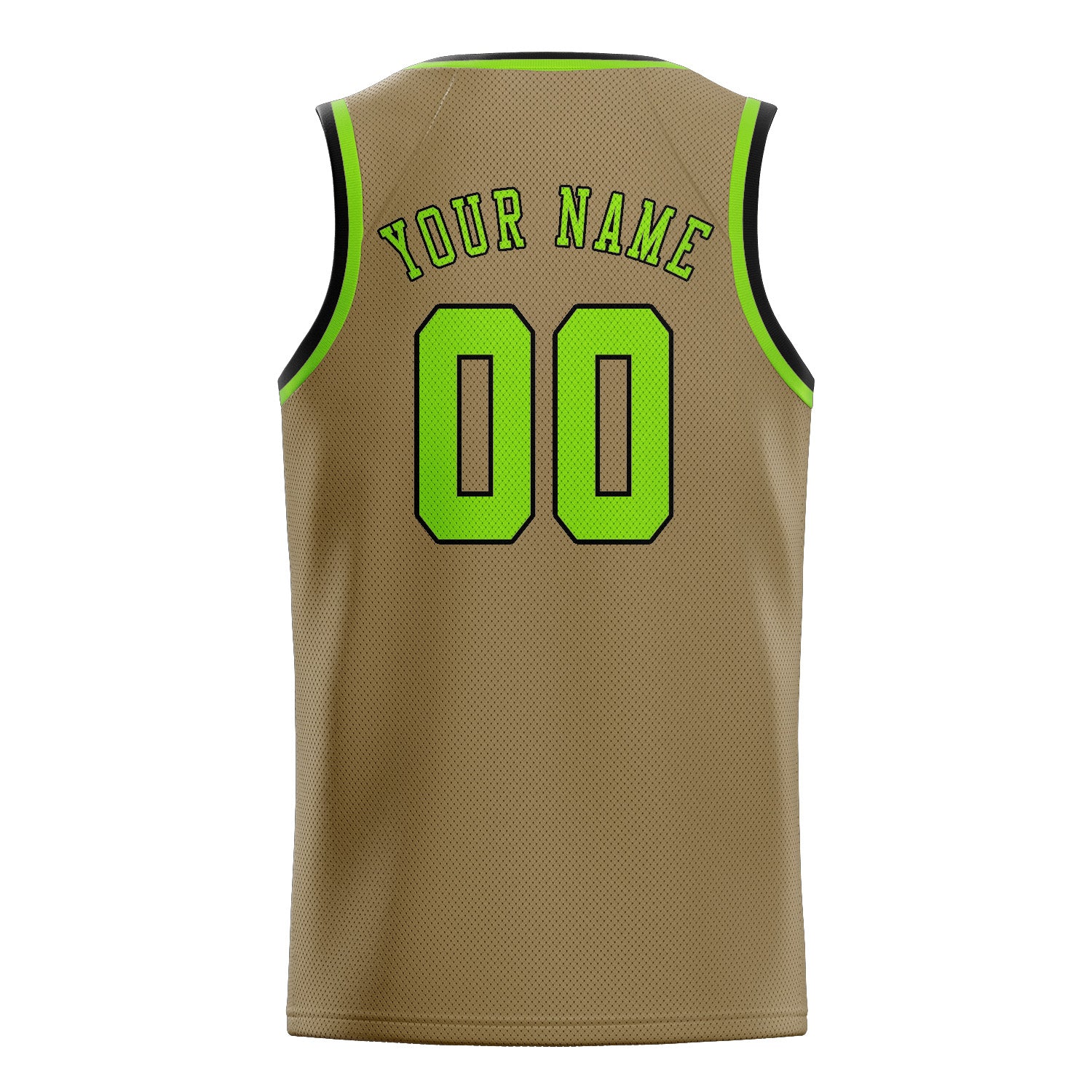 Custom Light Khaki Emerald Green Basketball Jersey