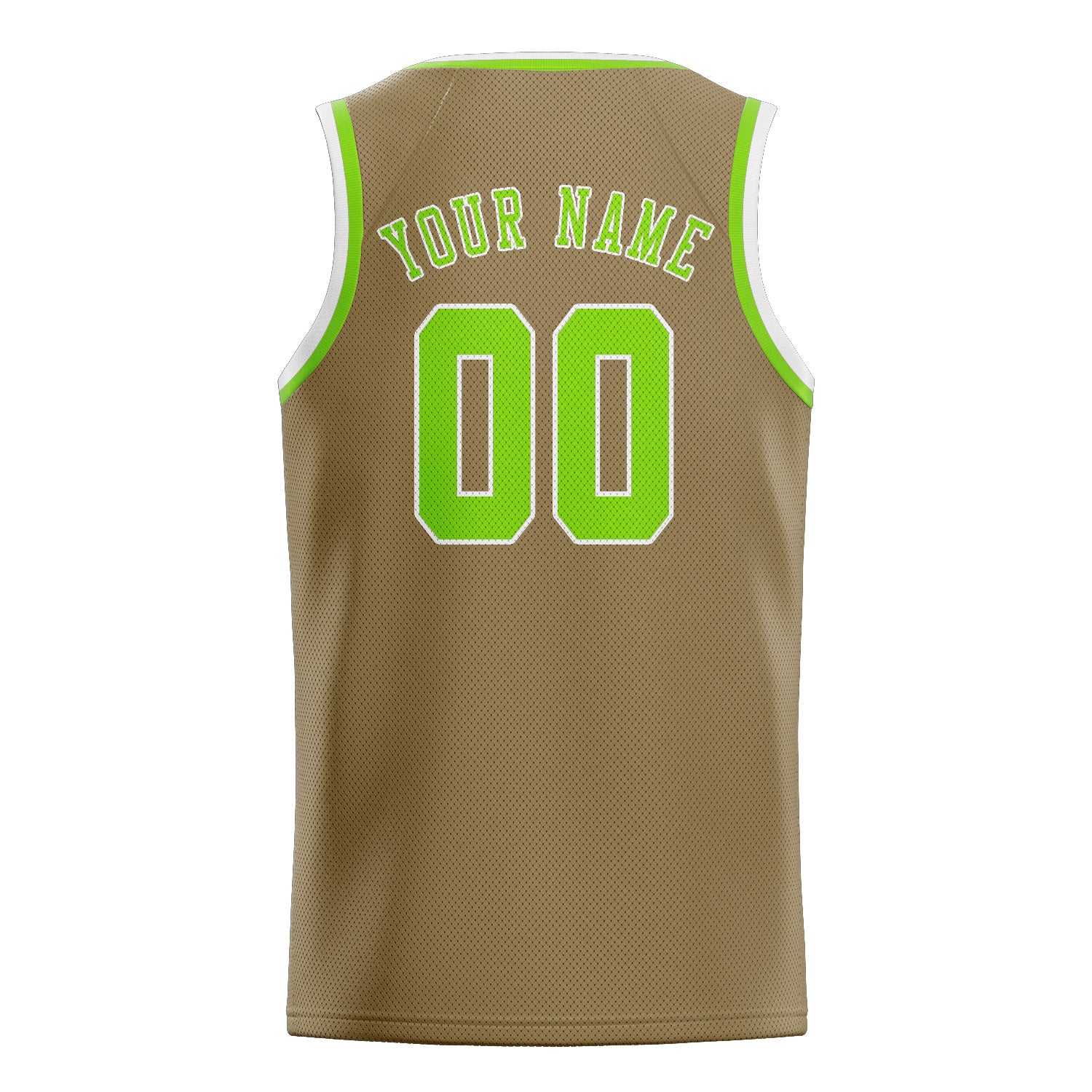 Custom Light Khaki Emerald Green Basketball Jersey