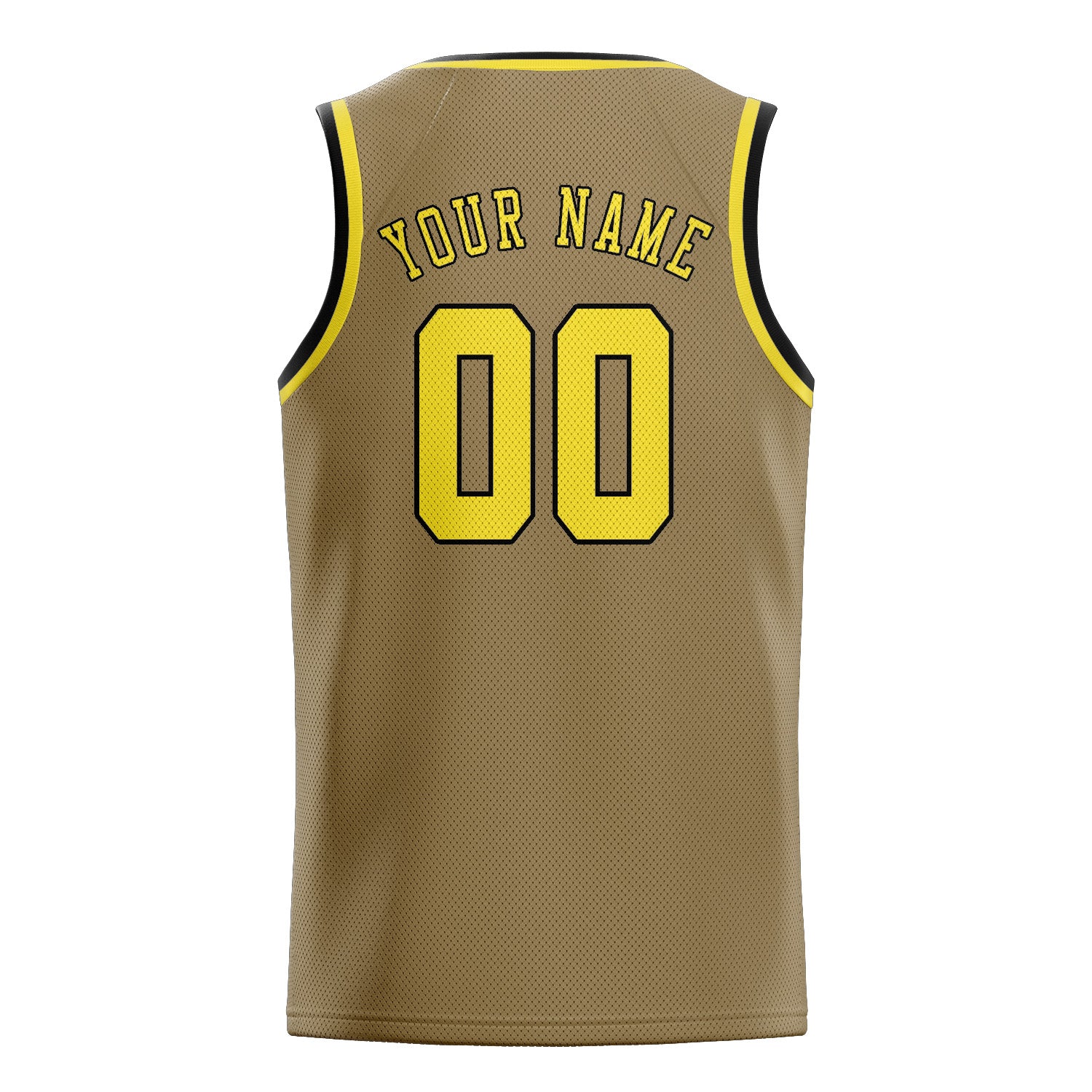 Custom Light Khaki Light Yellow Basketball Jersey