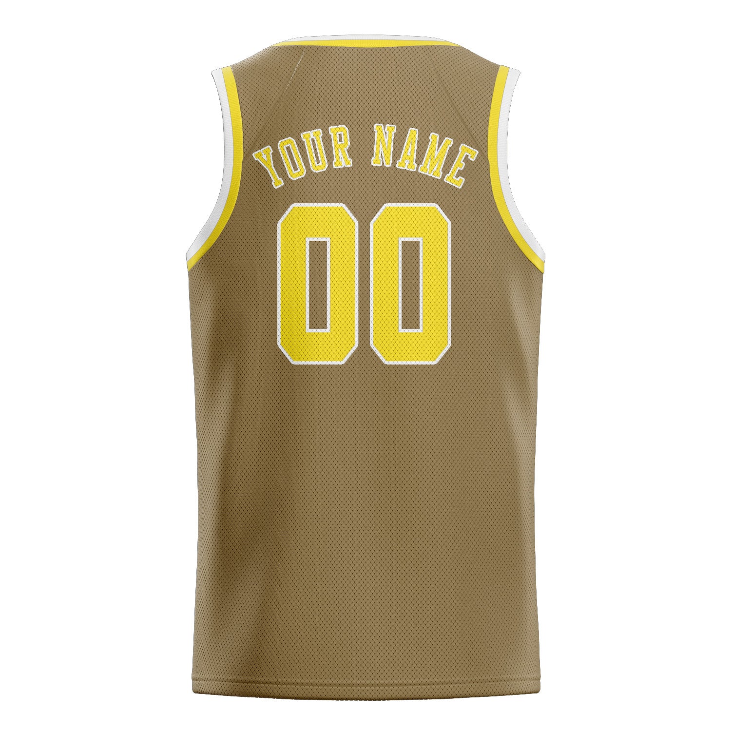 Custom Light Khaki Light Yellow Basketball Jersey