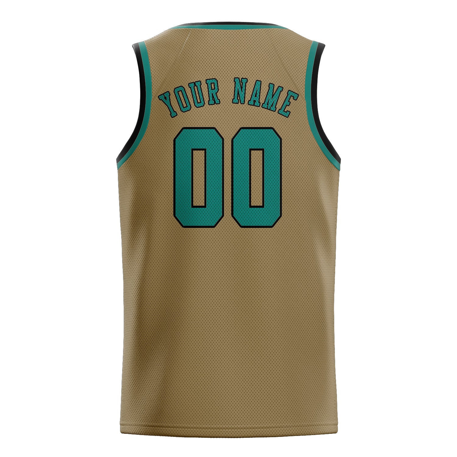 Custom Light Khaki Blue Green Basketball Jersey