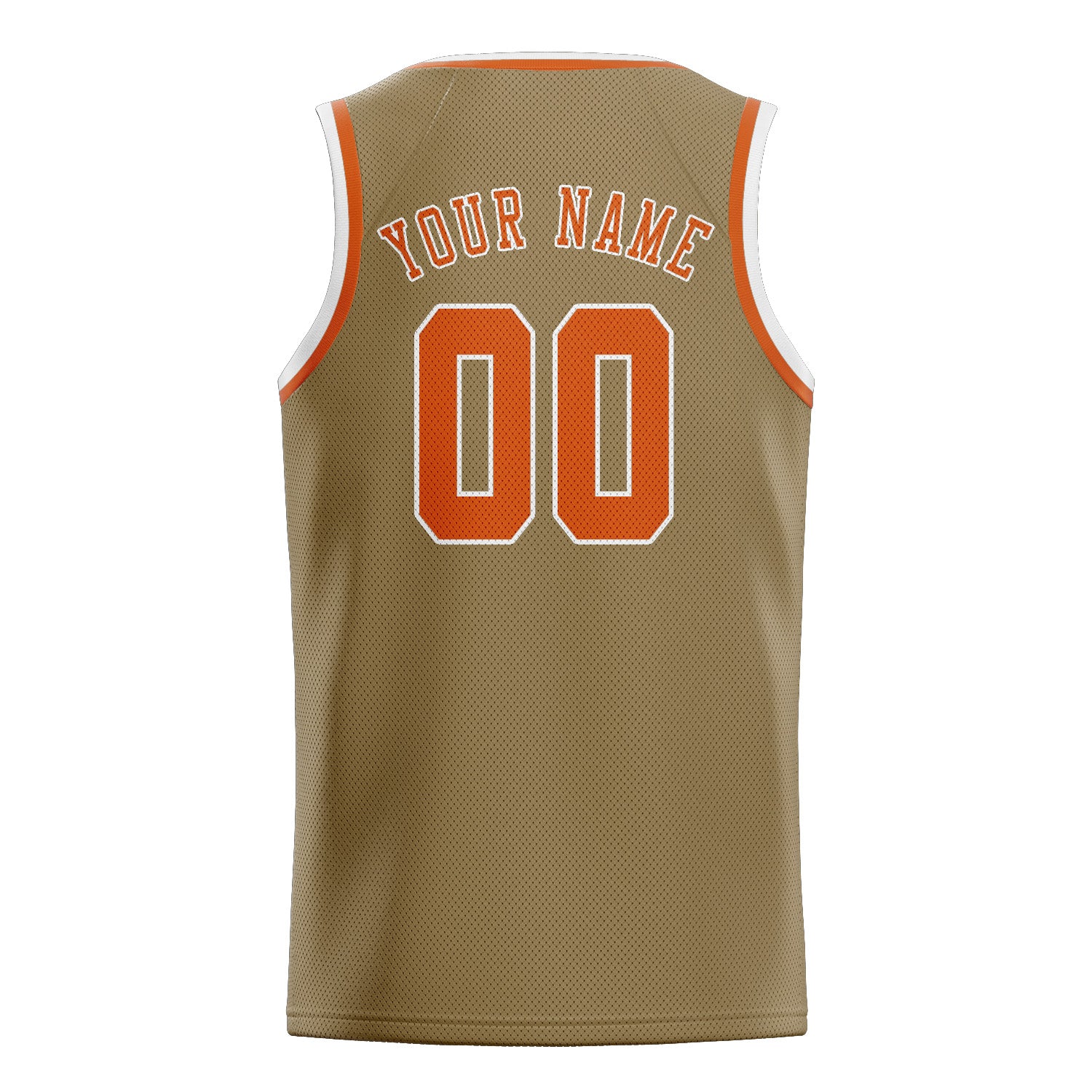 Custom Light Khaki Orange Basketball Jersey