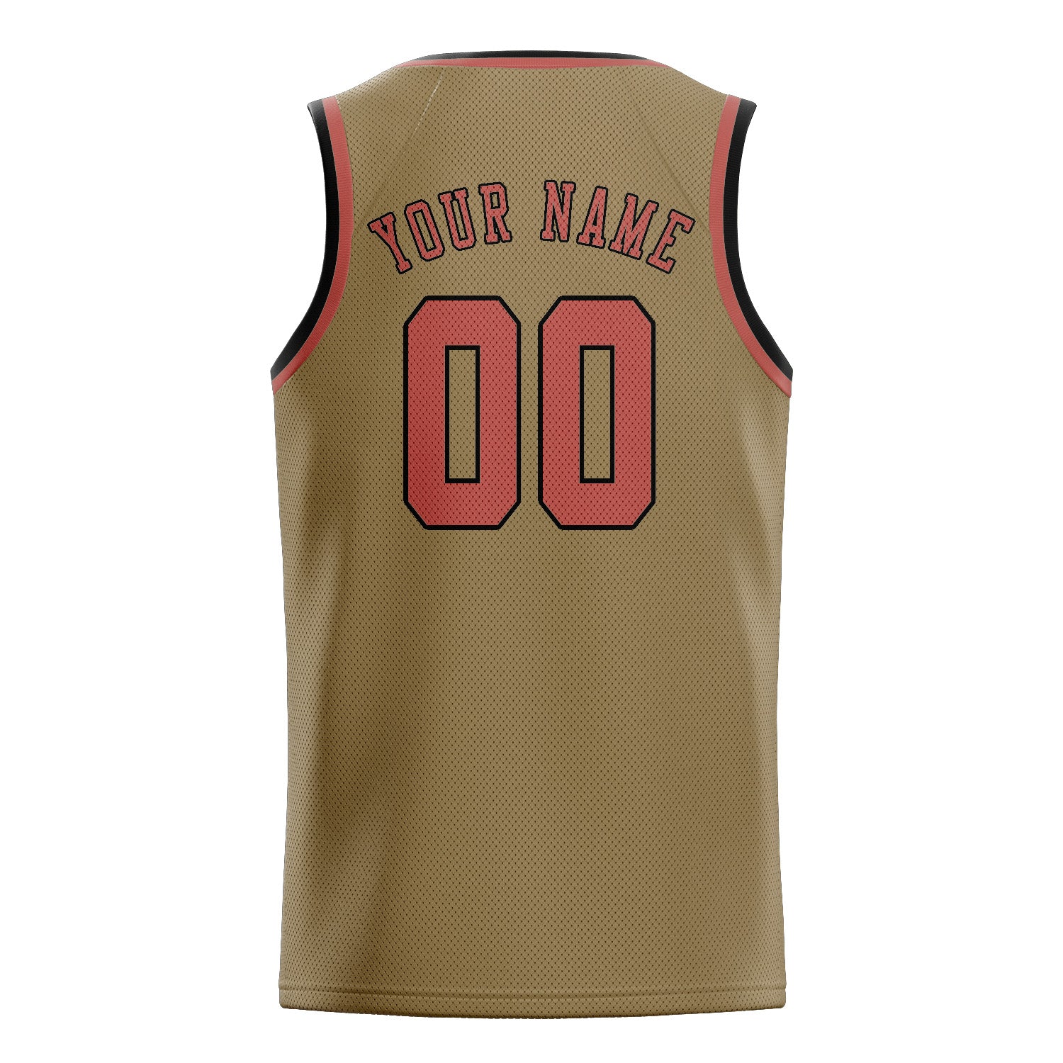 Custom Light Khaki Copper Rose Basketball Jersey