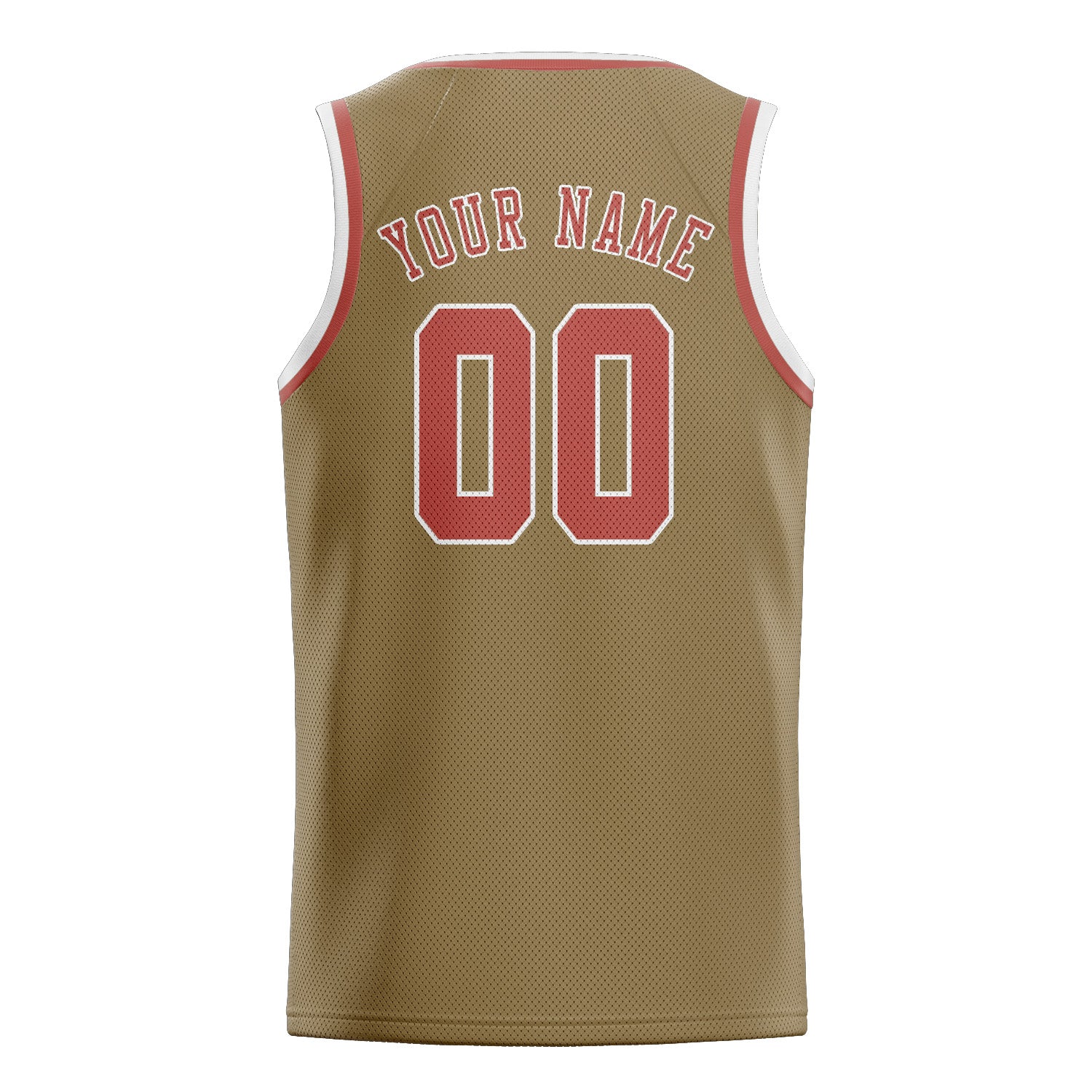 Custom Light Khaki Copper Rose Basketball Jersey