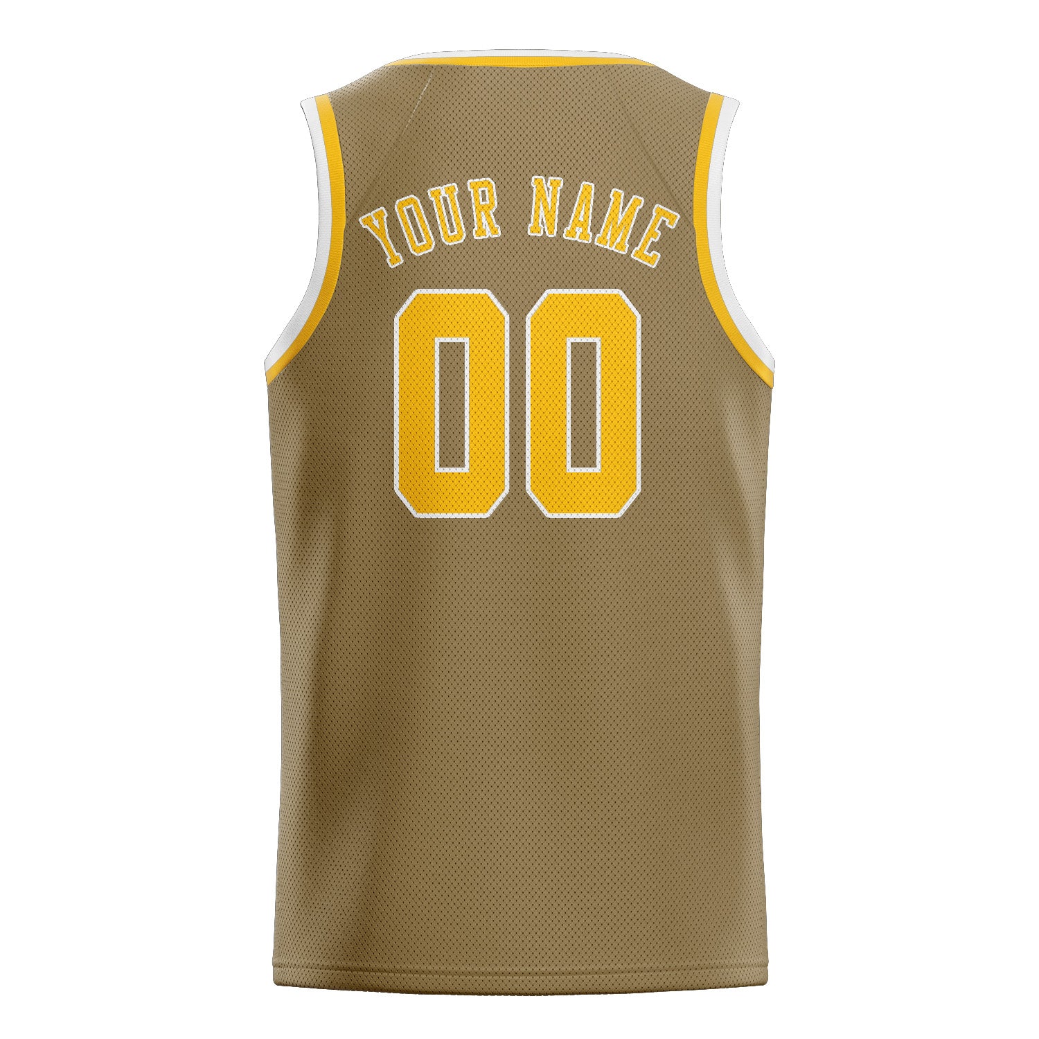 Custom Light Khaki Gold Basketball Jersey