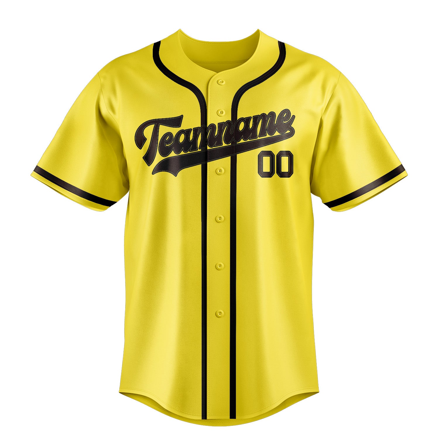 Custom Light Yellow Brown Baseball Jersey