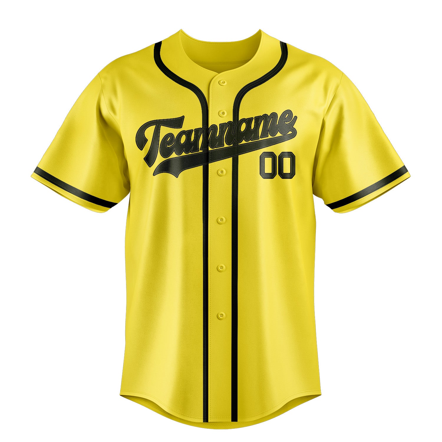 Custom Light Yellow Olive Baseball Jersey