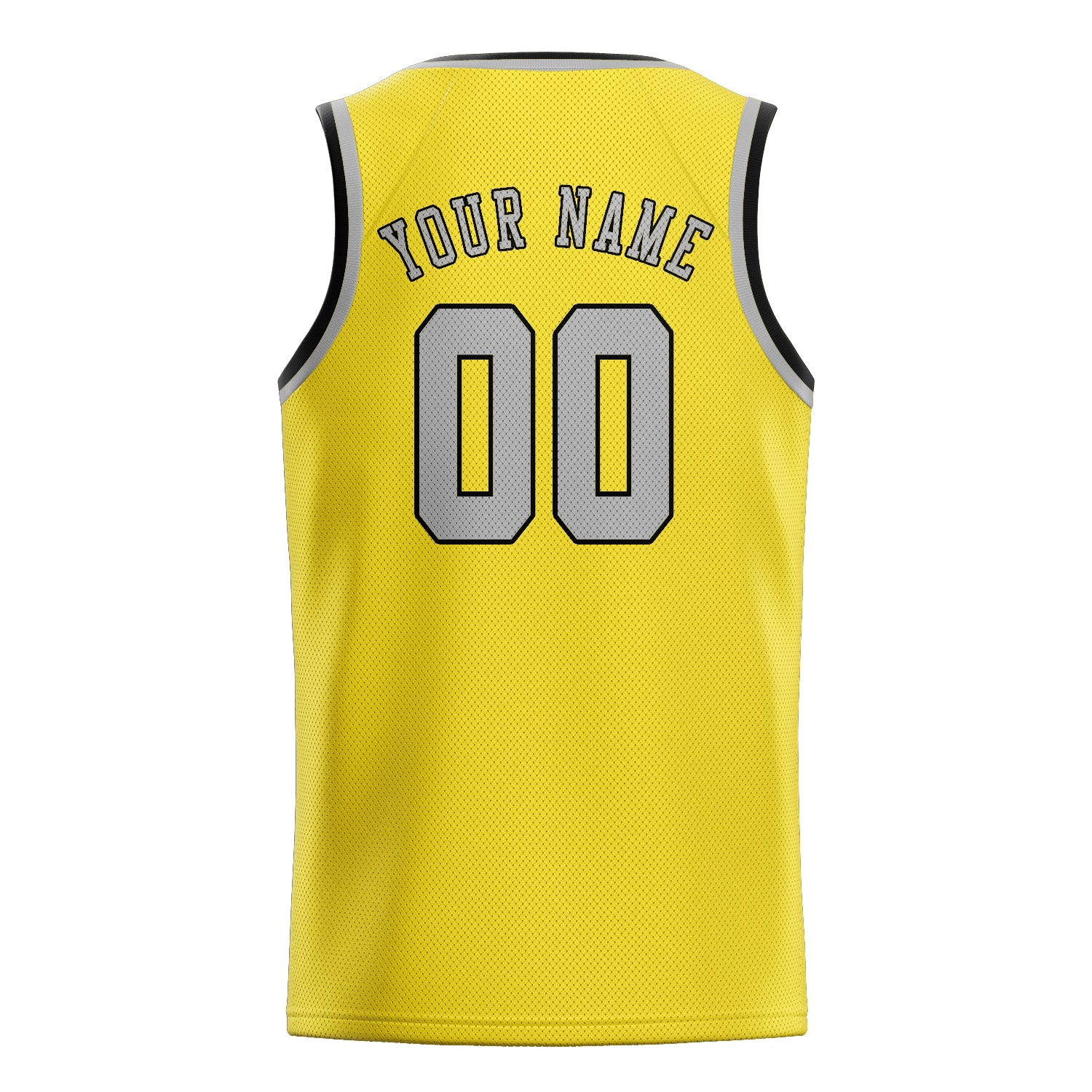Custom Light Yellow Gray Basketball Jersey