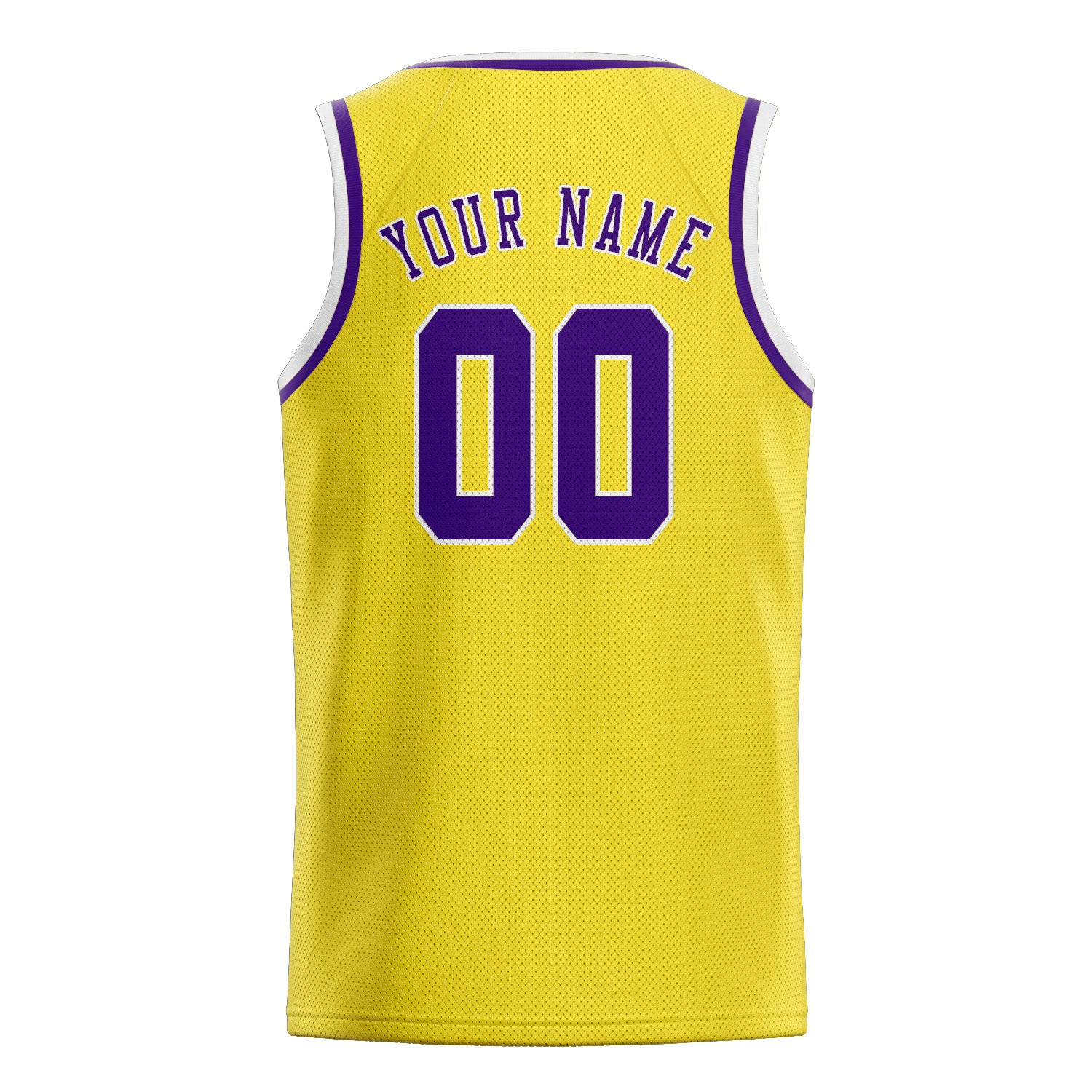 Custom Light Yellow Purple Basketball Jersey