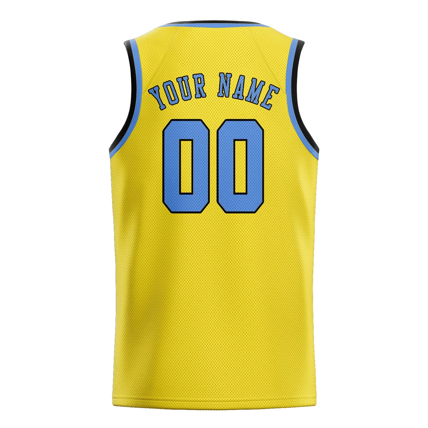 Custom Light Yellow Light Blue Basketball Jersey
