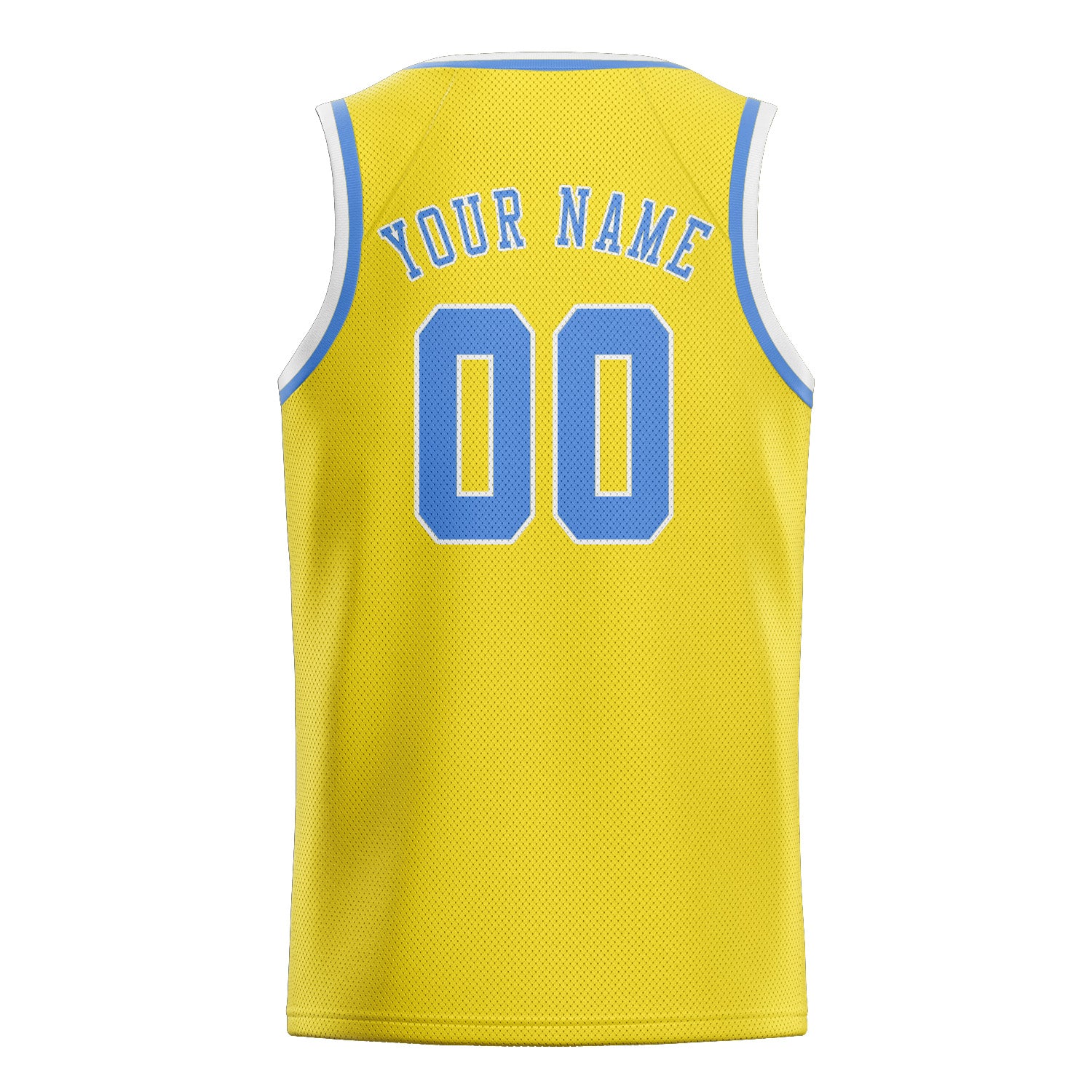 Custom Light Yellow Light Blue Basketball Jersey