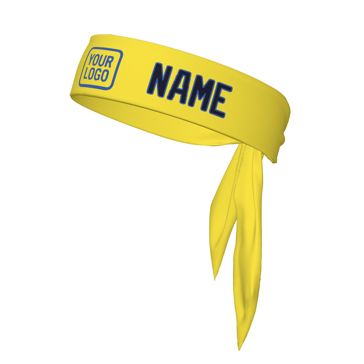Custom Light Yellow Navy Headband