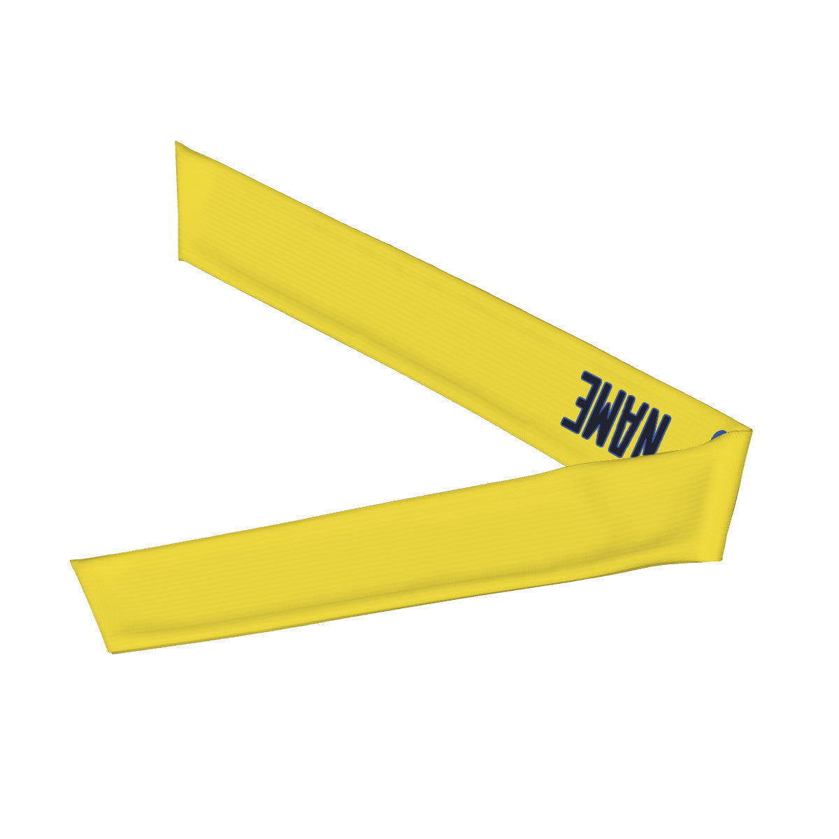 Custom Light Yellow Navy Headband