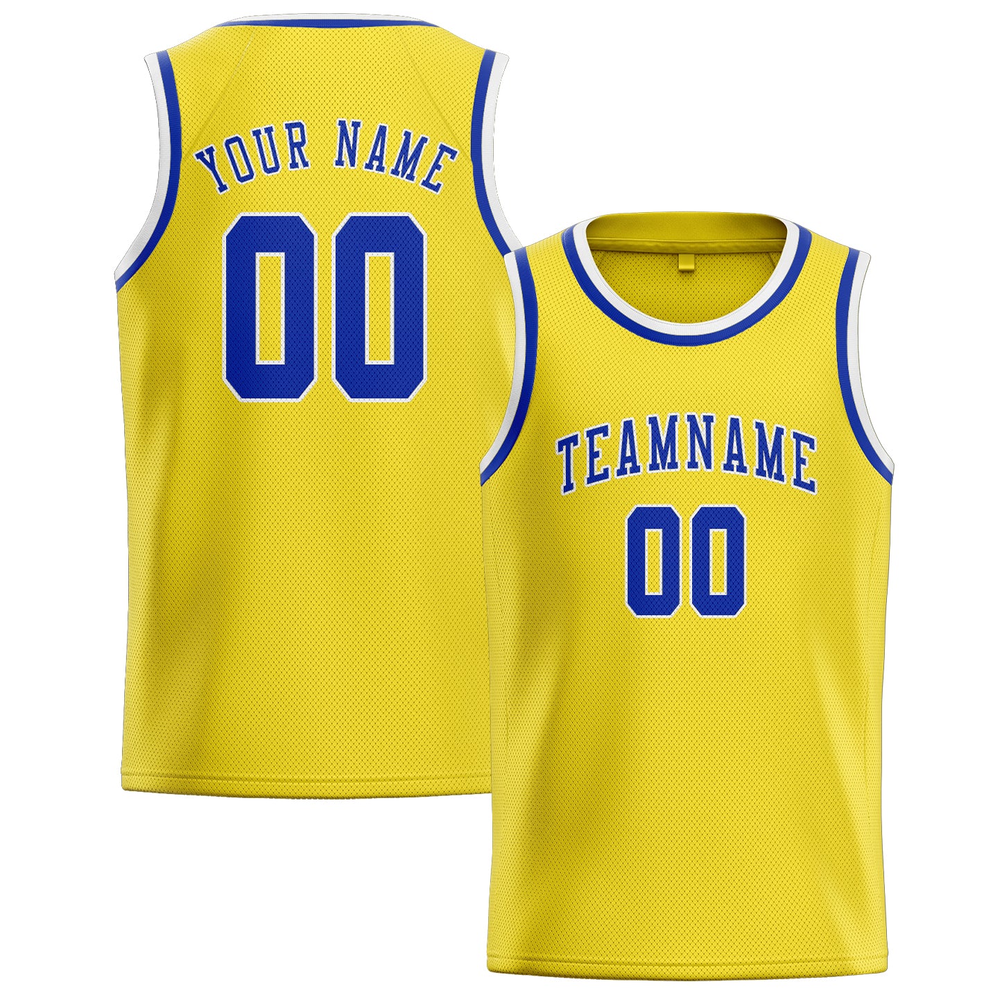Custom Light Yellow Sky Blue Basketball Jersey