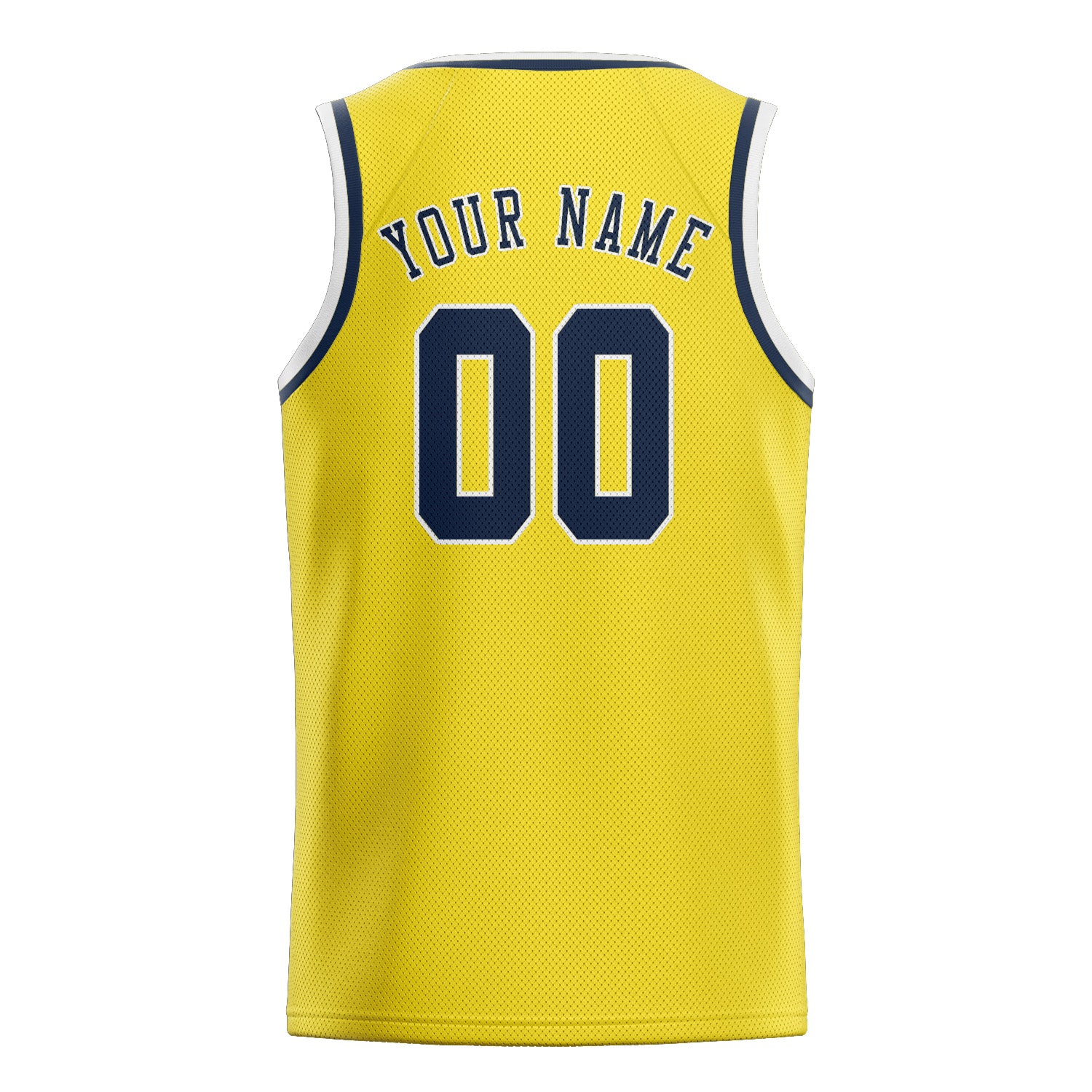Custom Light Yellow Blue Basketball Jersey