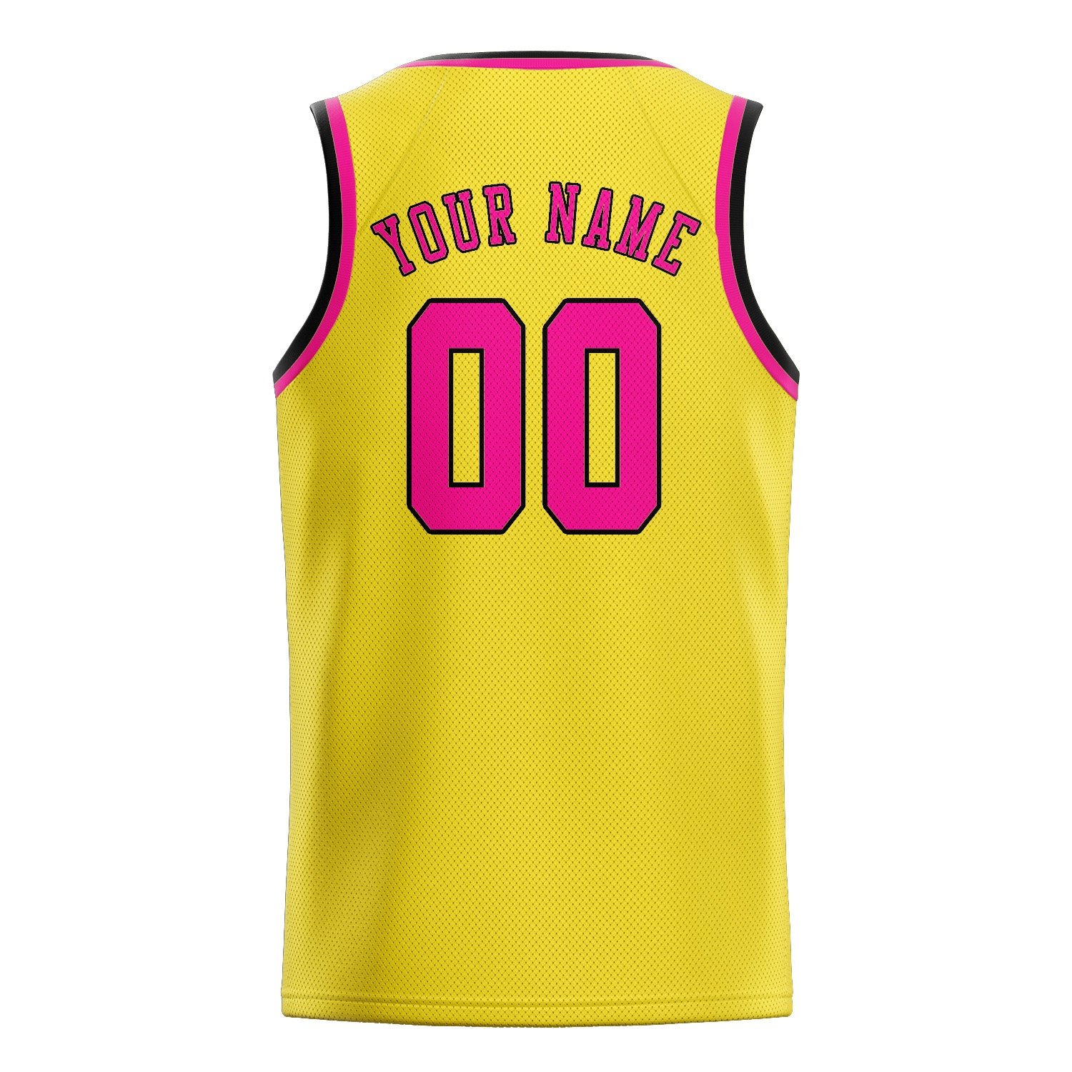 Custom Light Yellow Pink Basketball Jersey