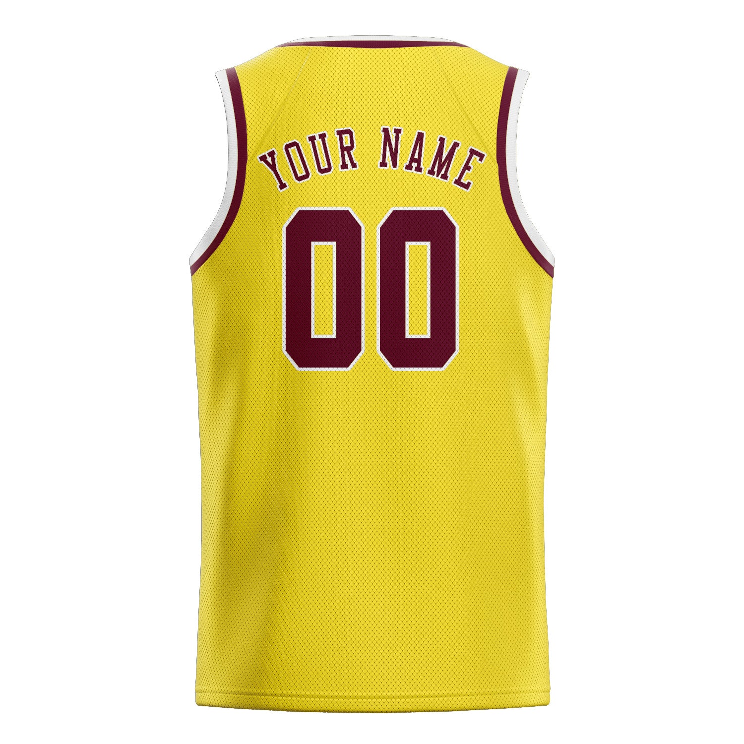 Custom Light Yellow Crimson Red Basketball Jersey