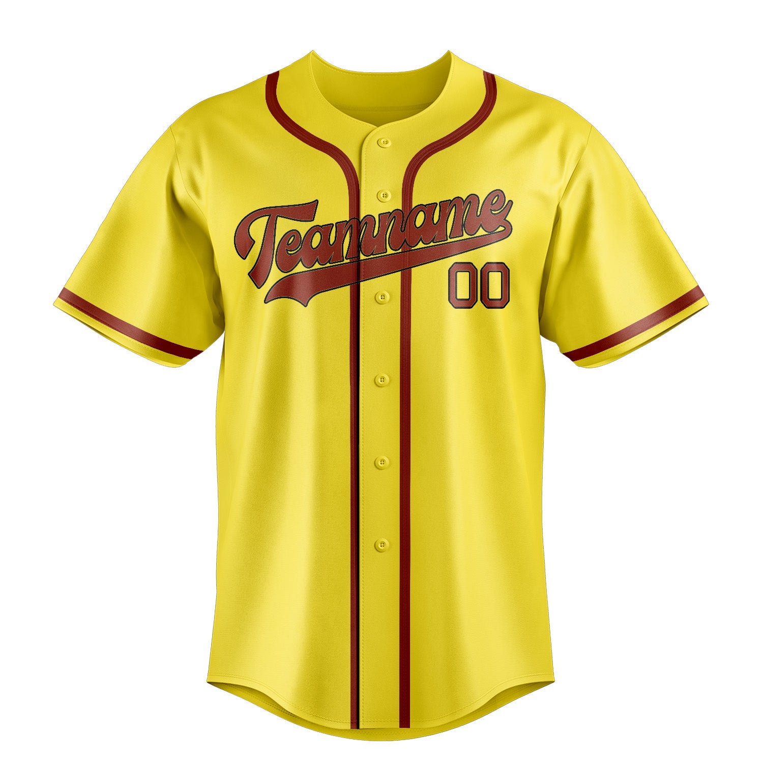 Custom Light Yellow Coral Red Baseball Jersey