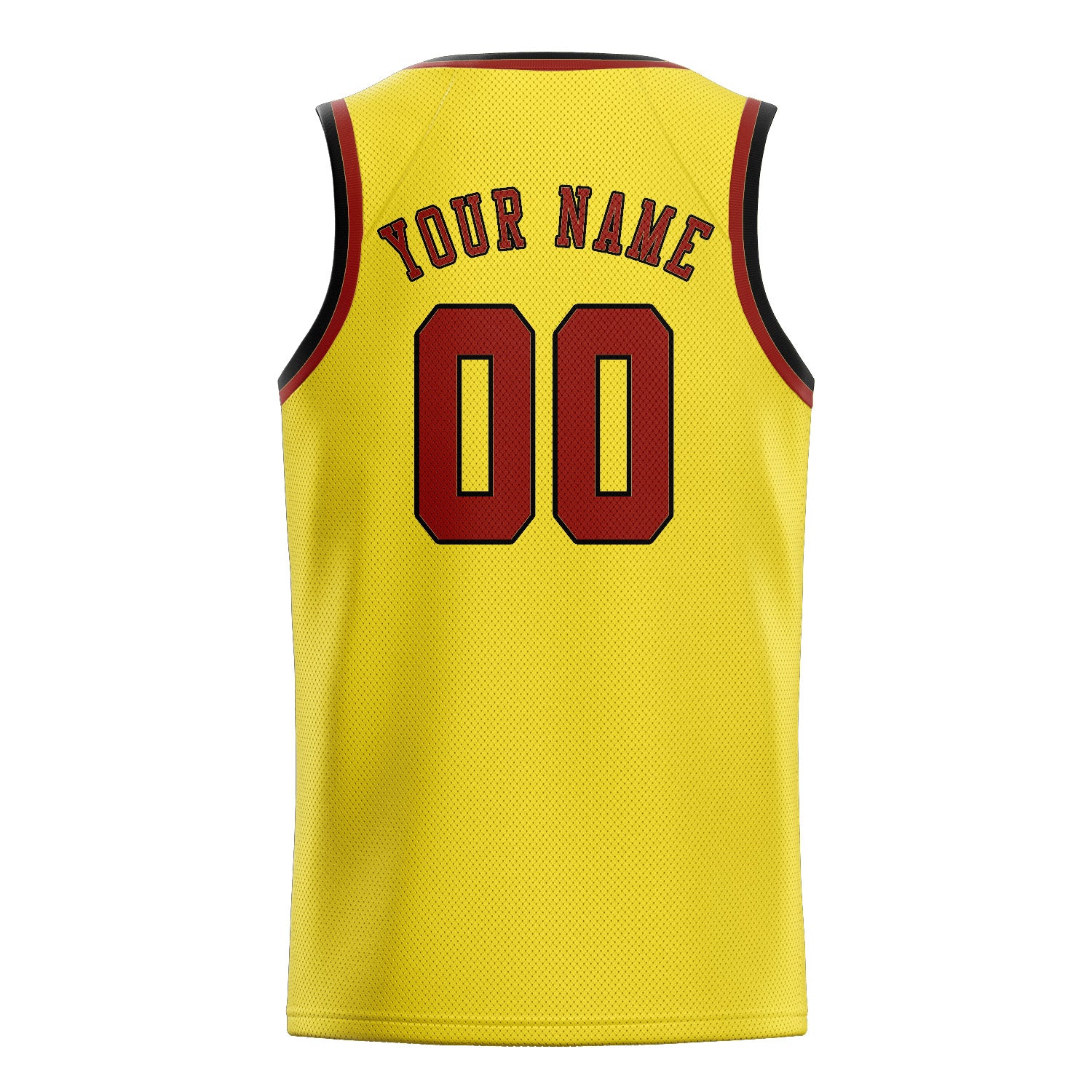 Custom Light Yellow Coral Red Basketball Jersey