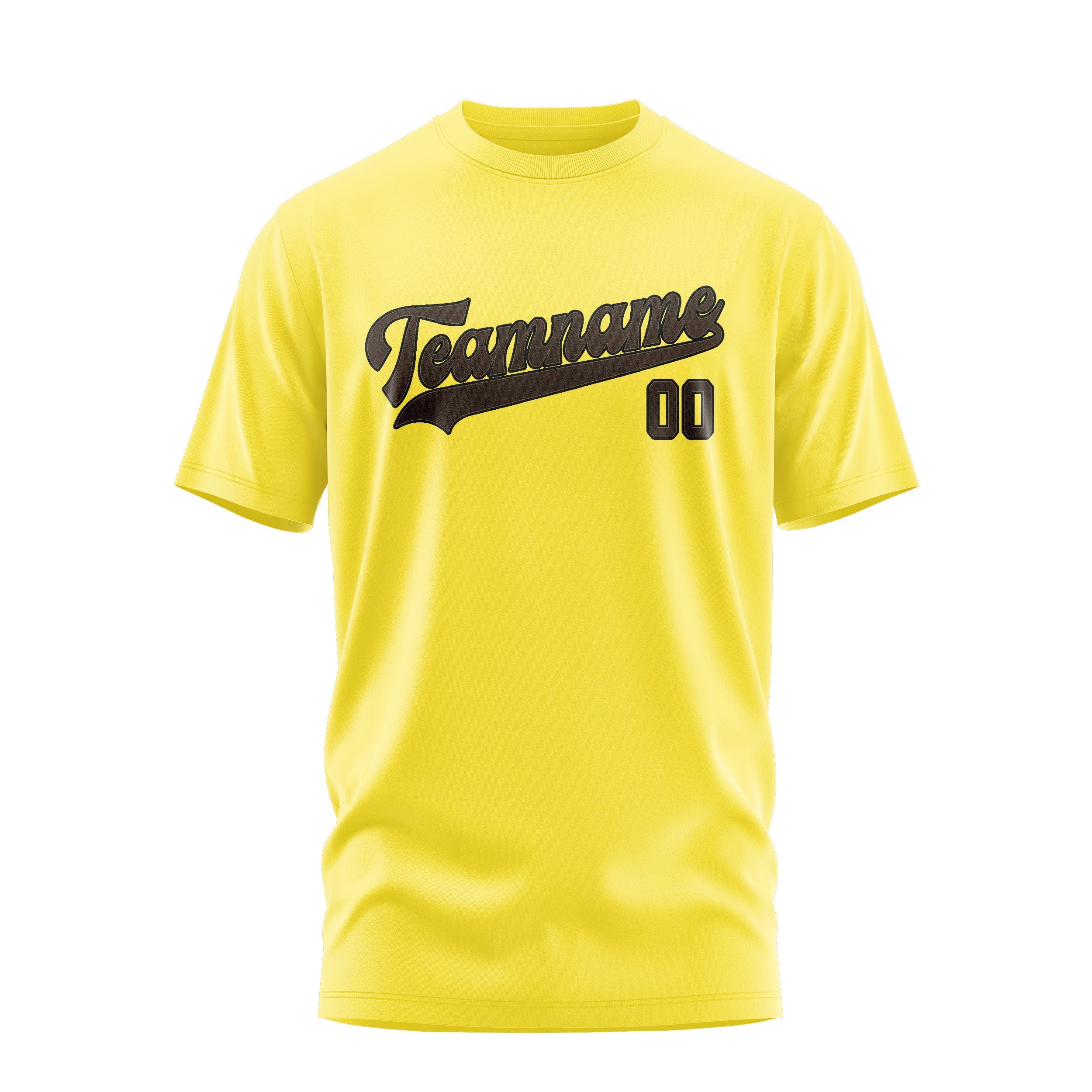 Custom Light Yellow Brown T-Shirt