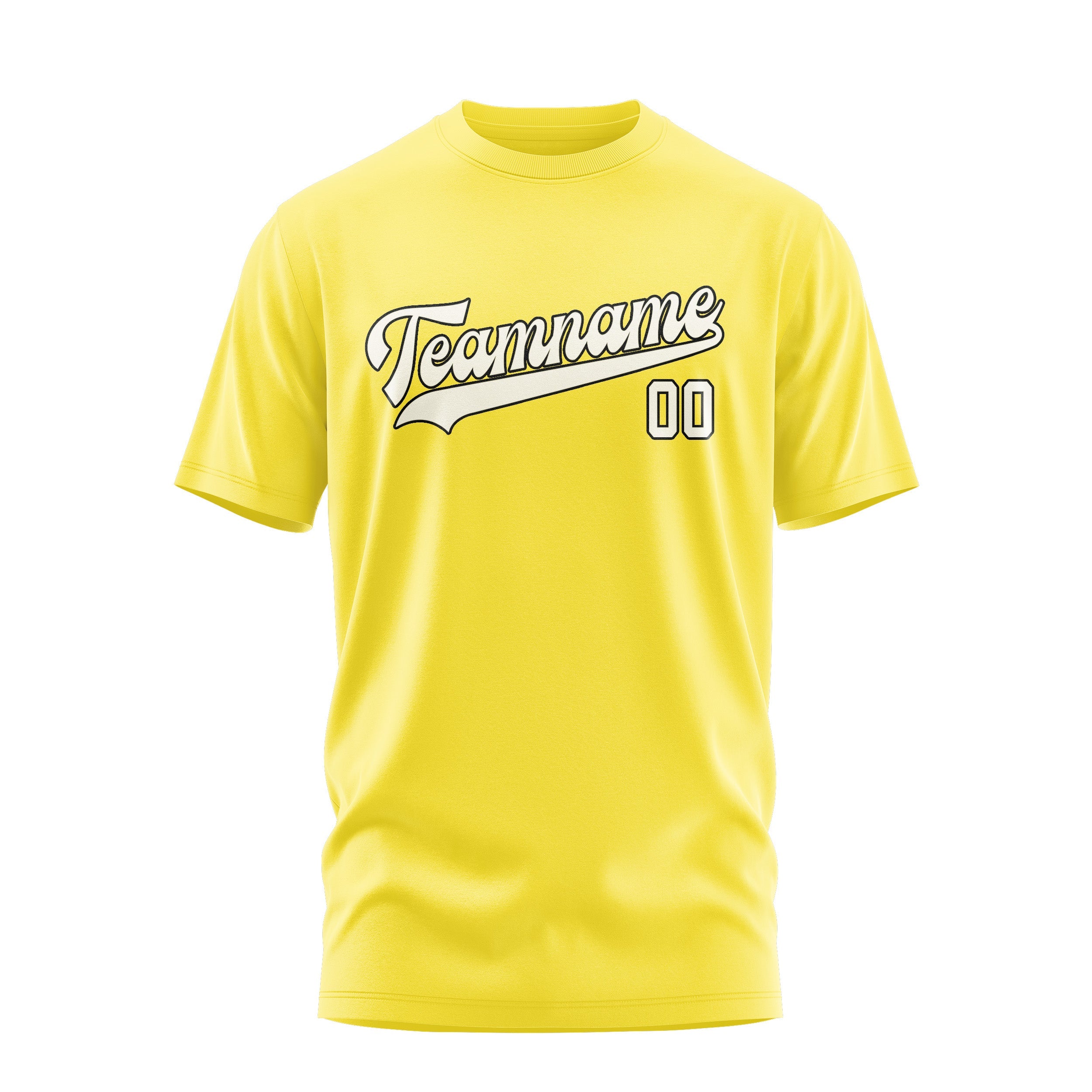 Custom Light Yellow Cream T-Shirt