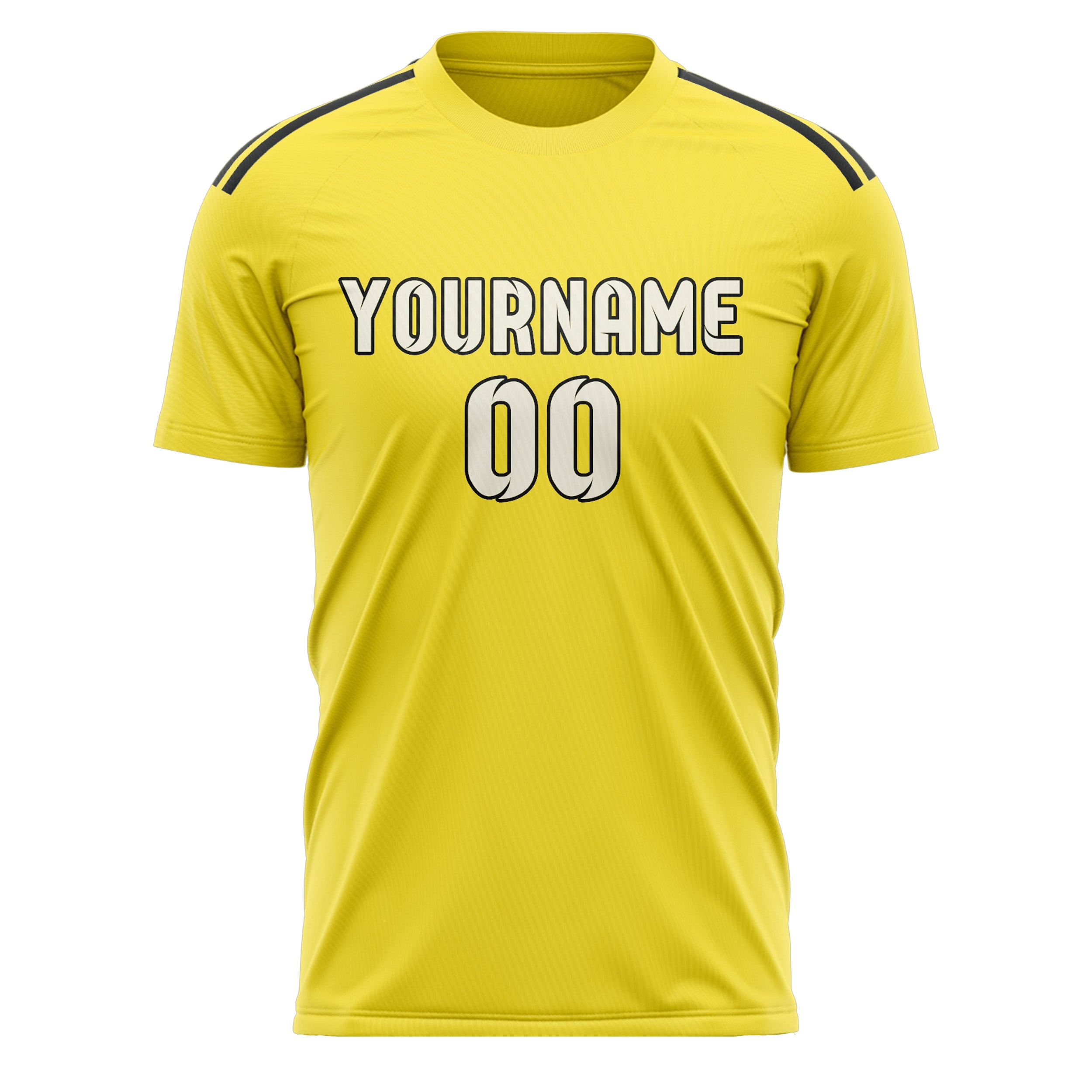 Custom Light Yellow Cream Soccer Jersey