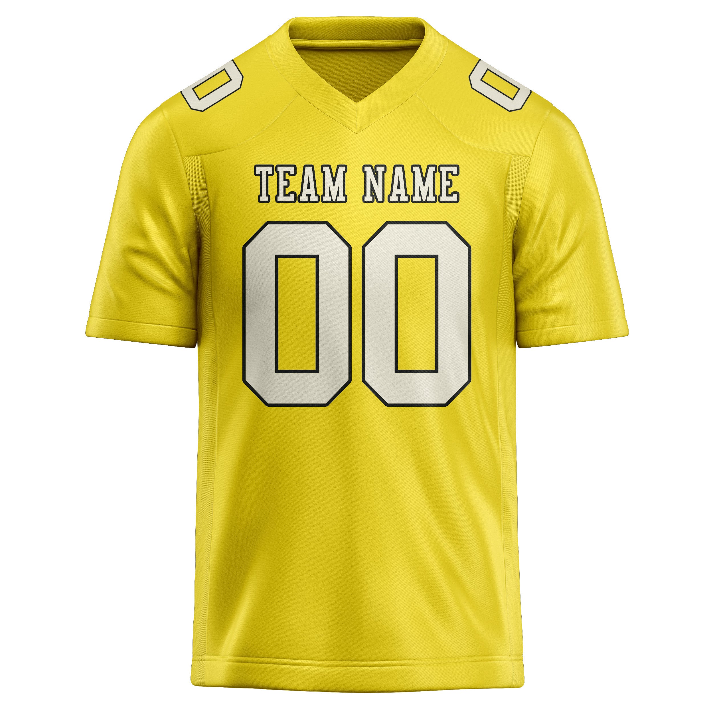 Custom Light Yellow Cream Football Jersey