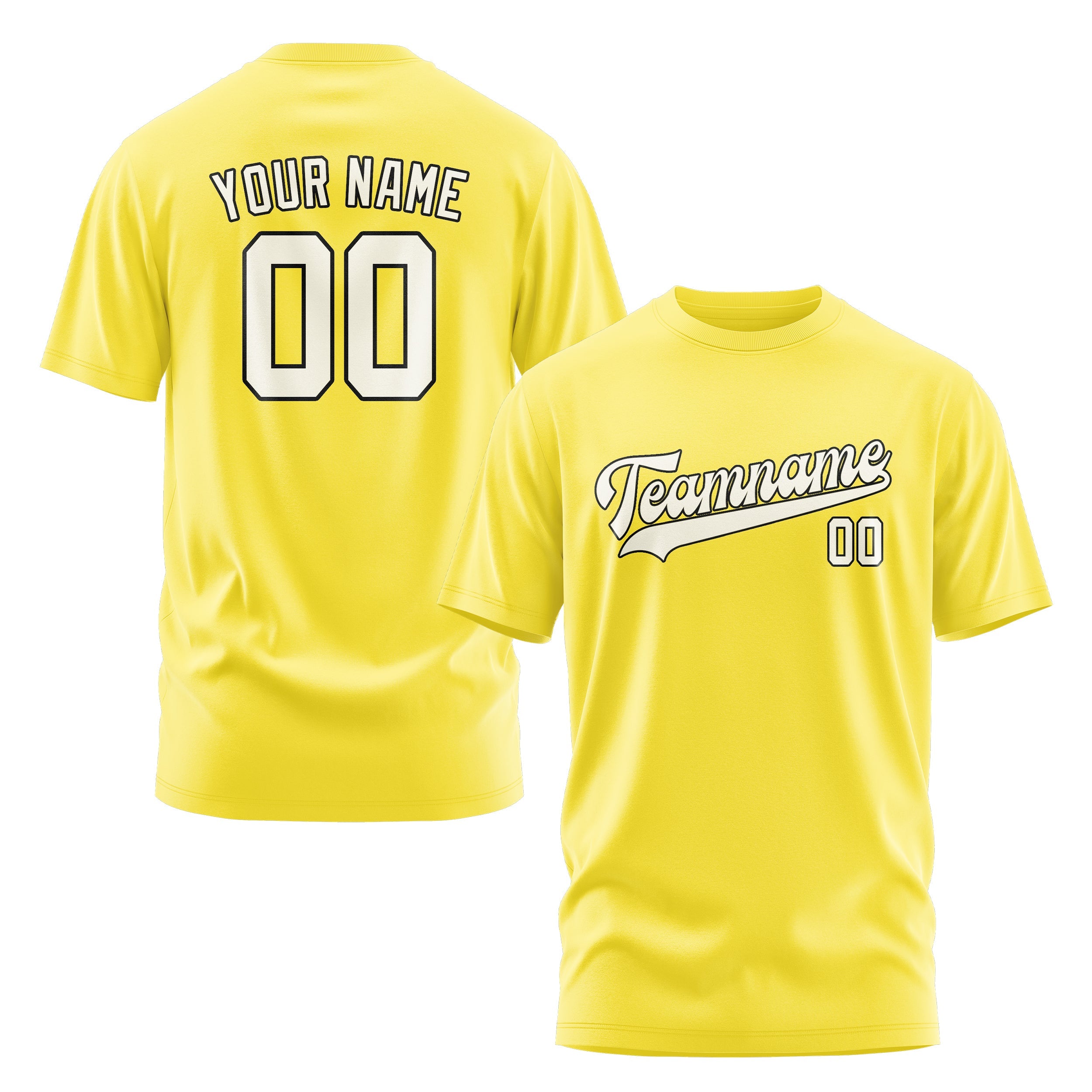 Custom Light Yellow Cream T-Shirt