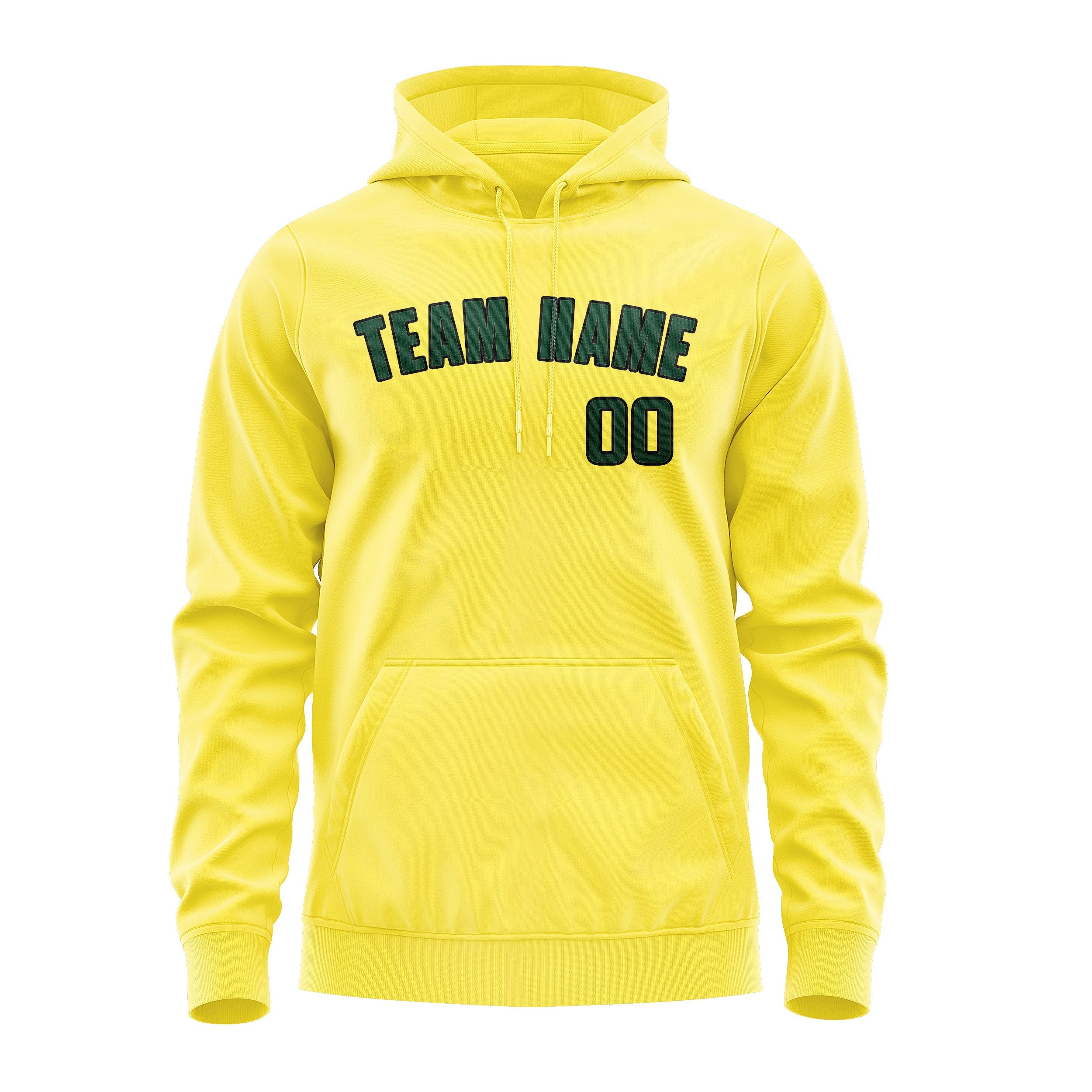 Custom Light Yellow Green Hoodie