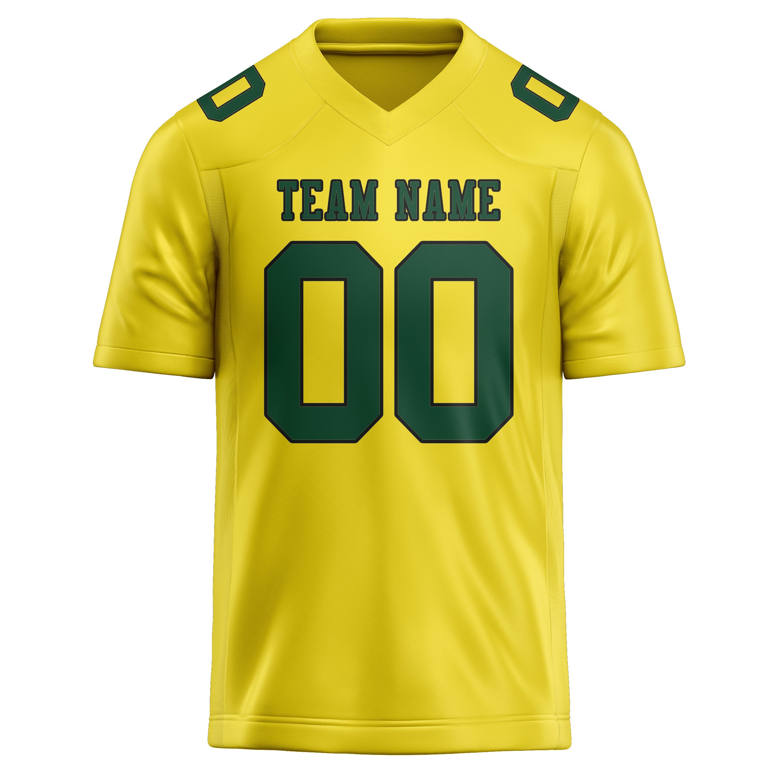 Custom Light Yellow Green Football Jersey