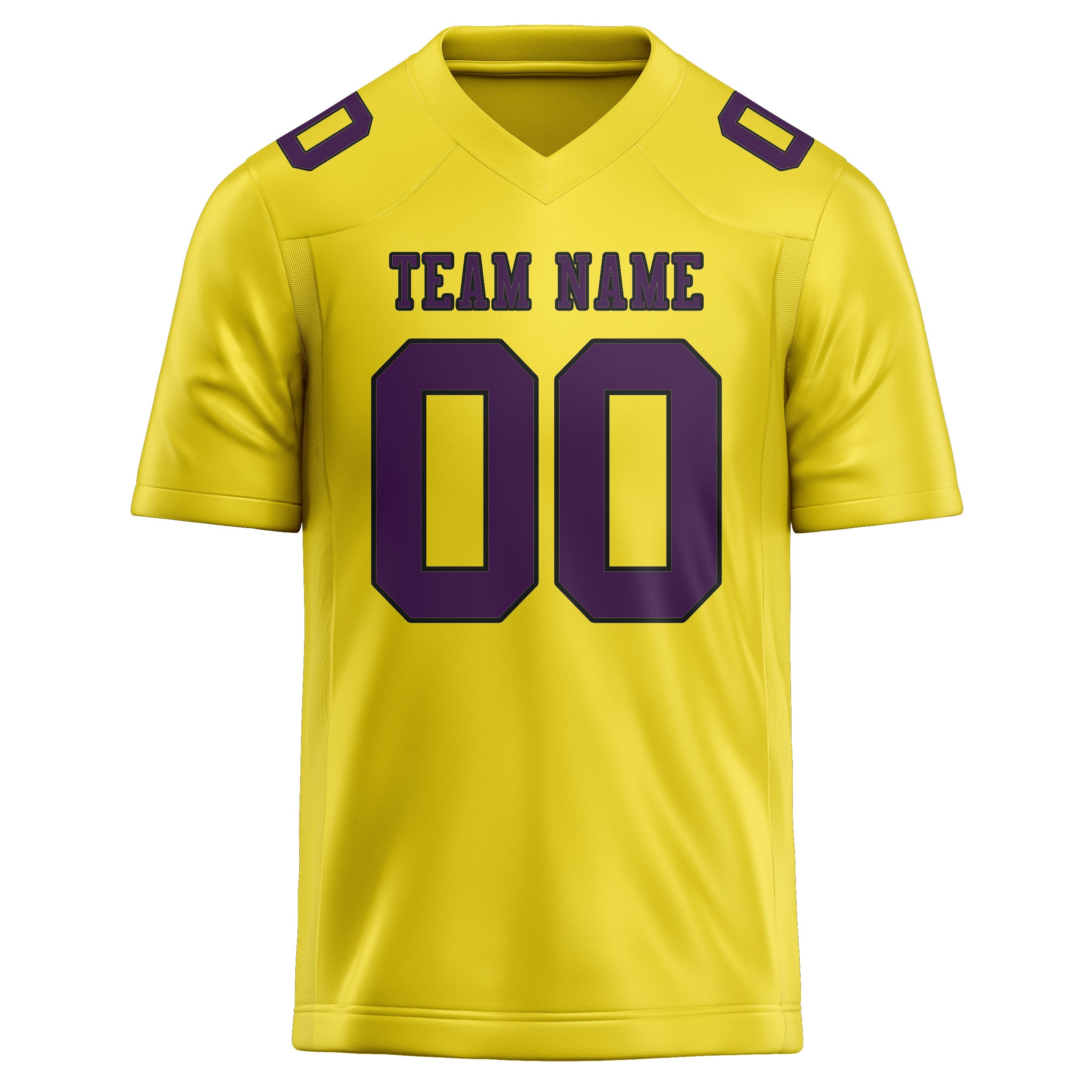Custom Light Yellow Purple Football Jersey